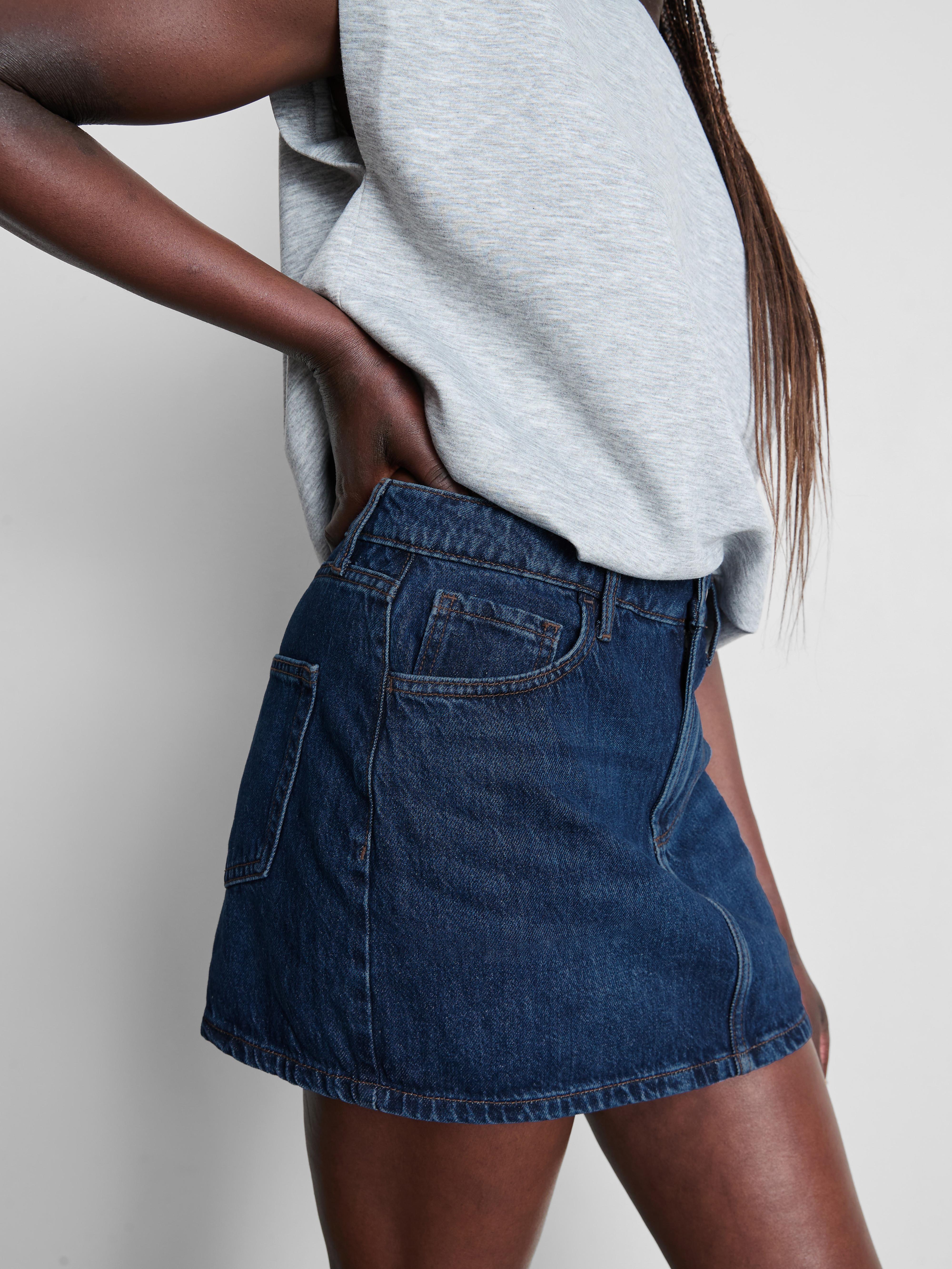 Minirock aus Baumwoll-Denim