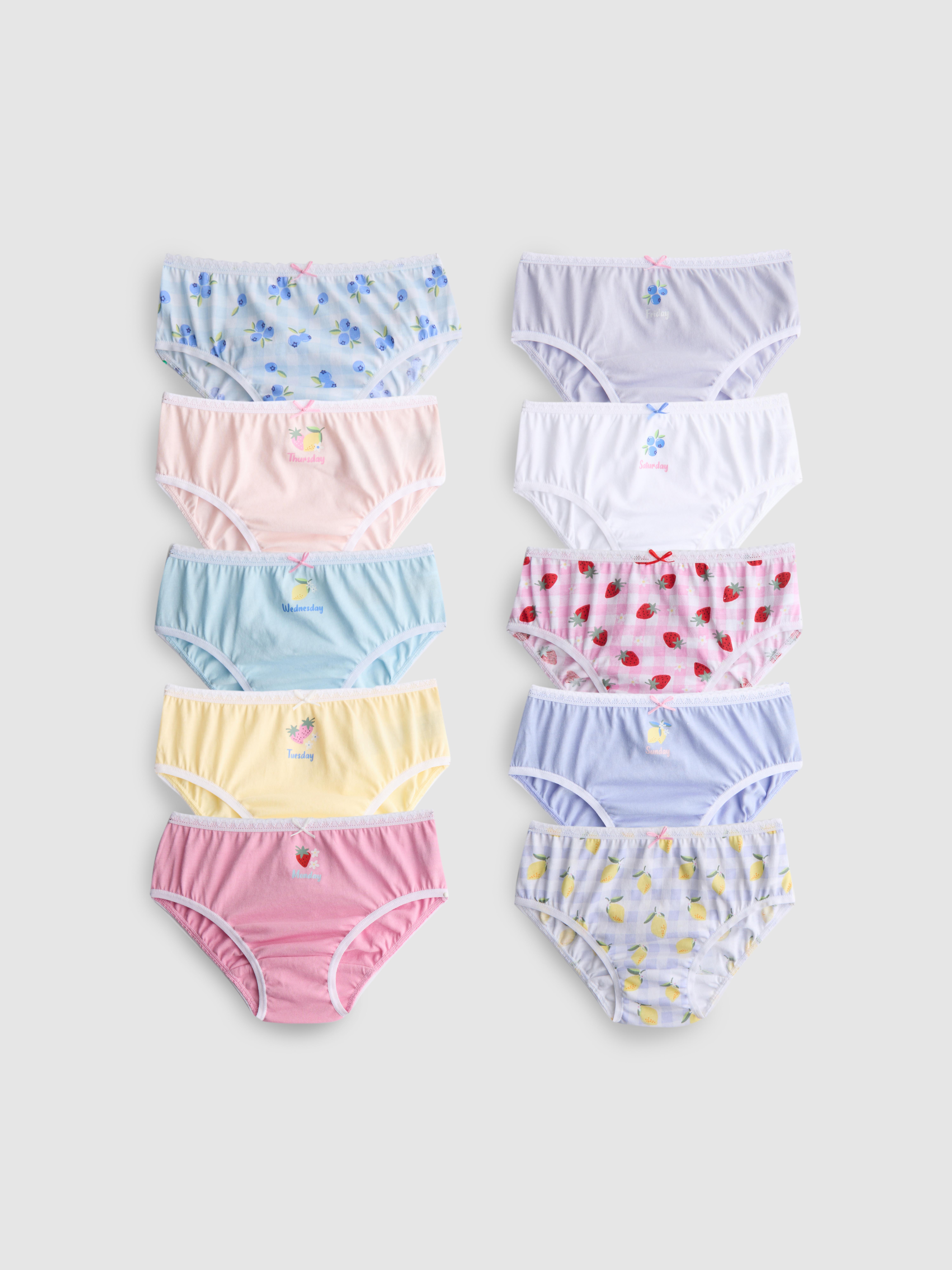 1,5-14 anni | 10 slip con frutta e giorni settimana