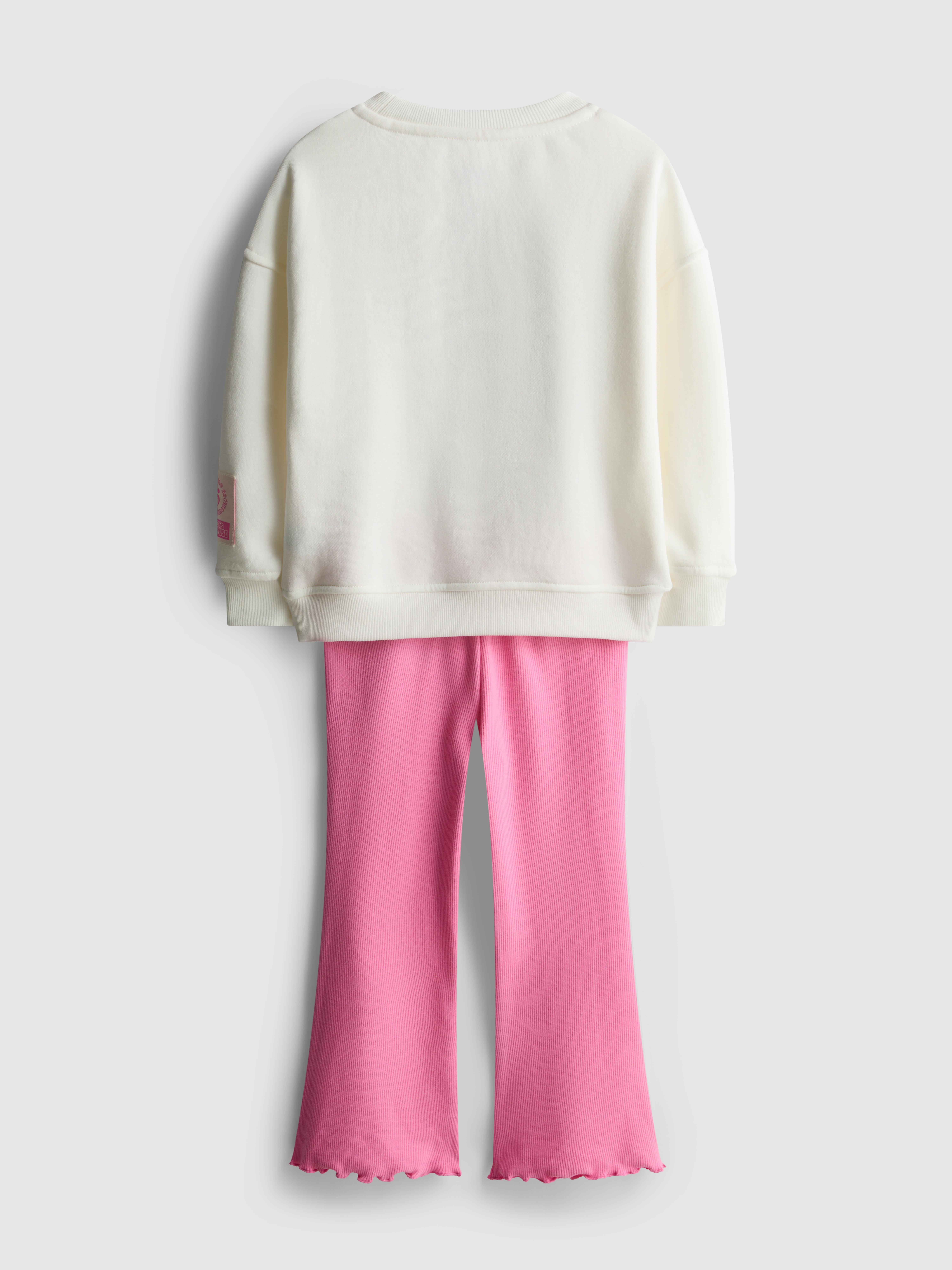 Girls Ivory 1.5-8yrs | Gabby’s Dollhouse Sweatshirt and Flare Leggings