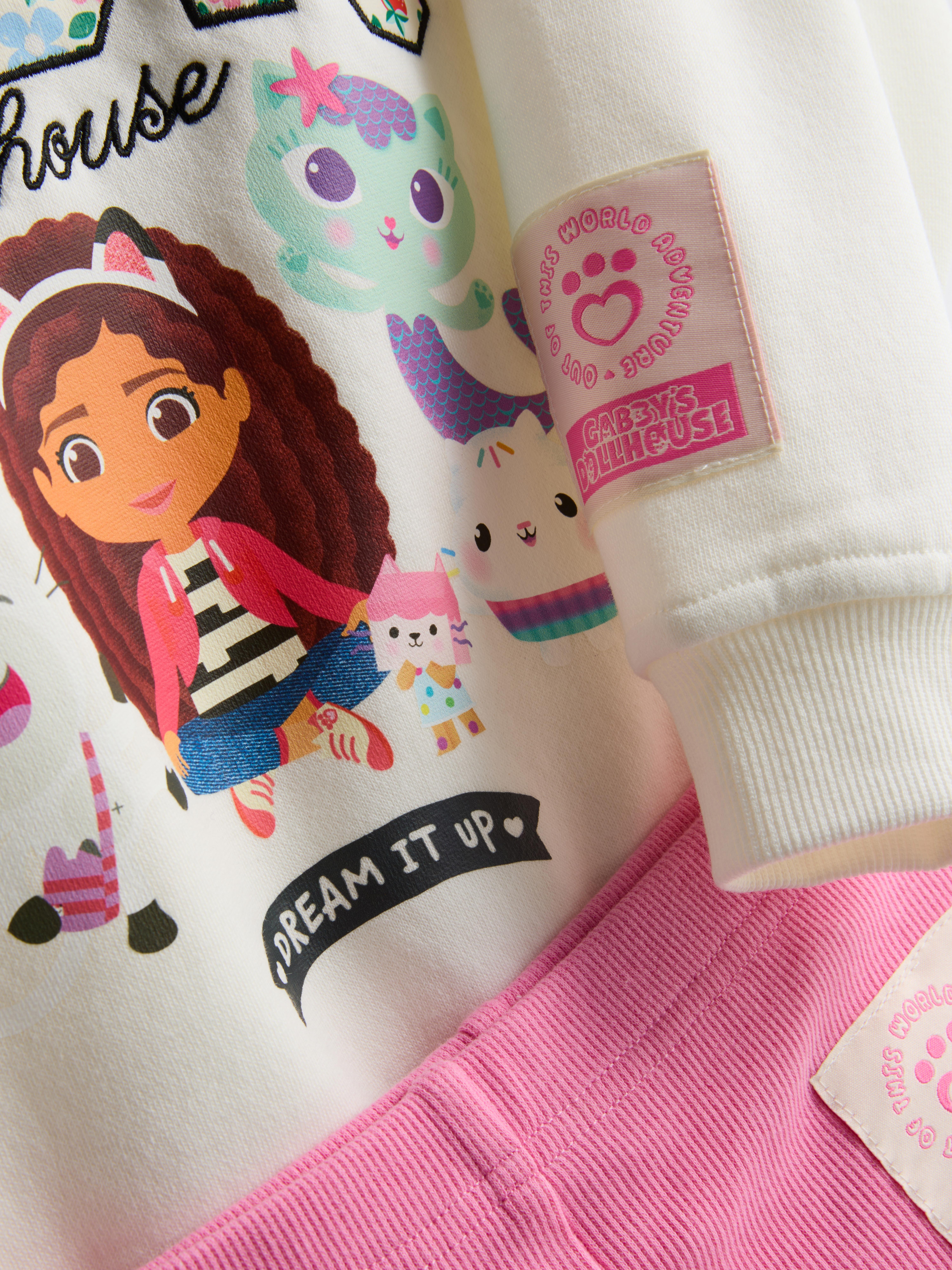 Girls Ivory 1.5-8yrs | Gabby’s Dollhouse Sweatshirt and Flare Leggings