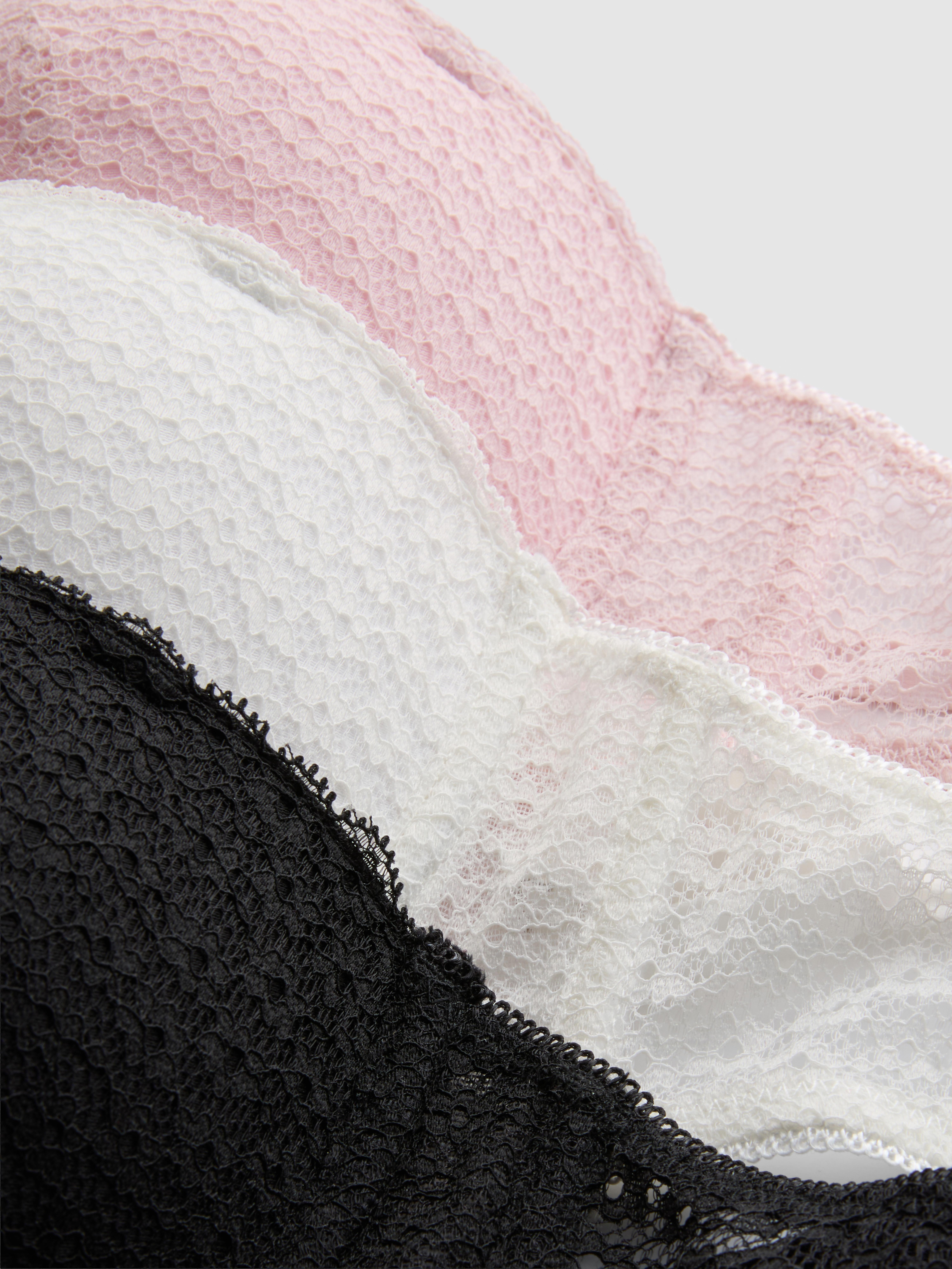 Pack de 3 sujetadores balconet de encaje