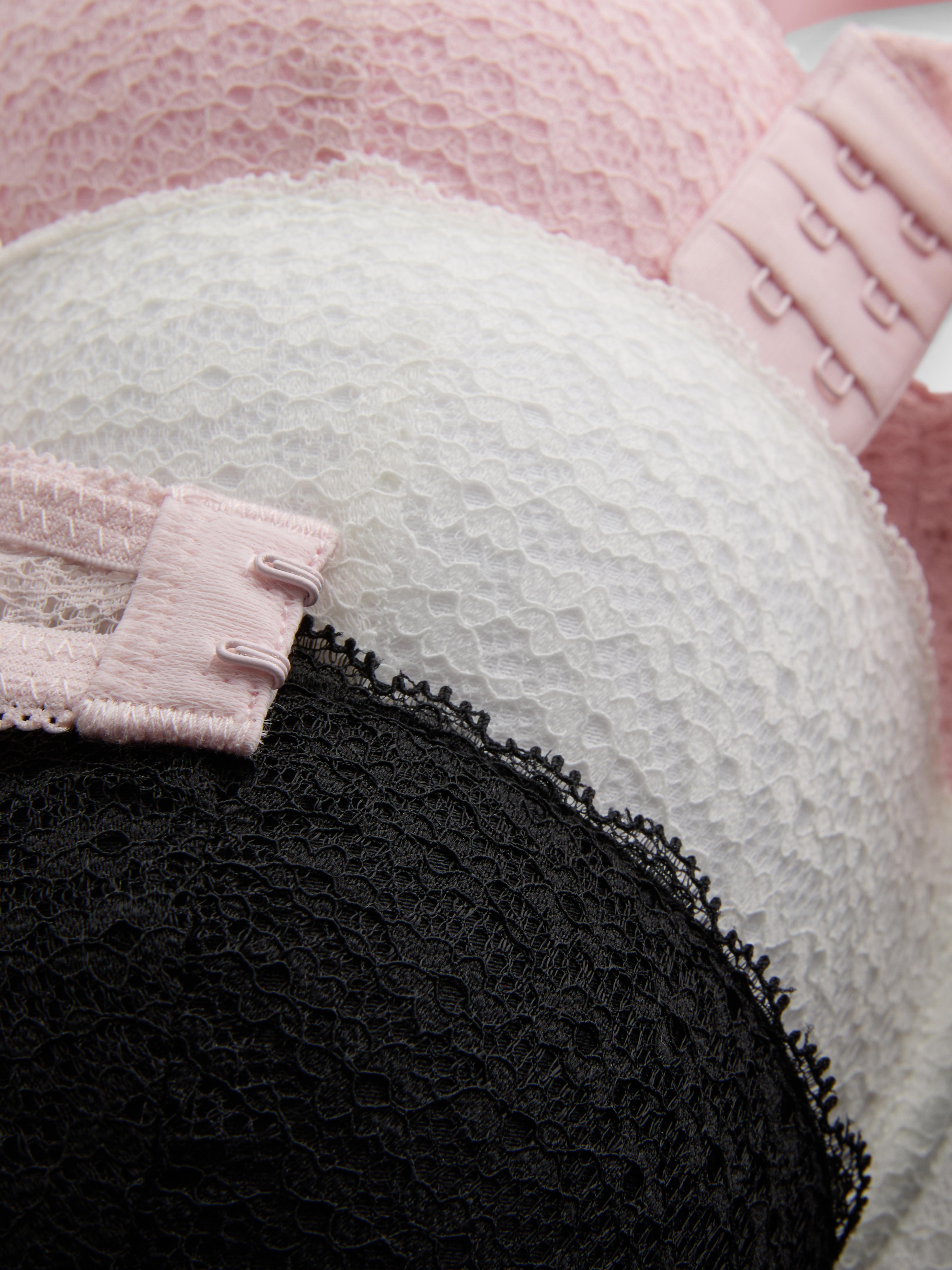 Pack de 3 sujetadores balconet de encaje