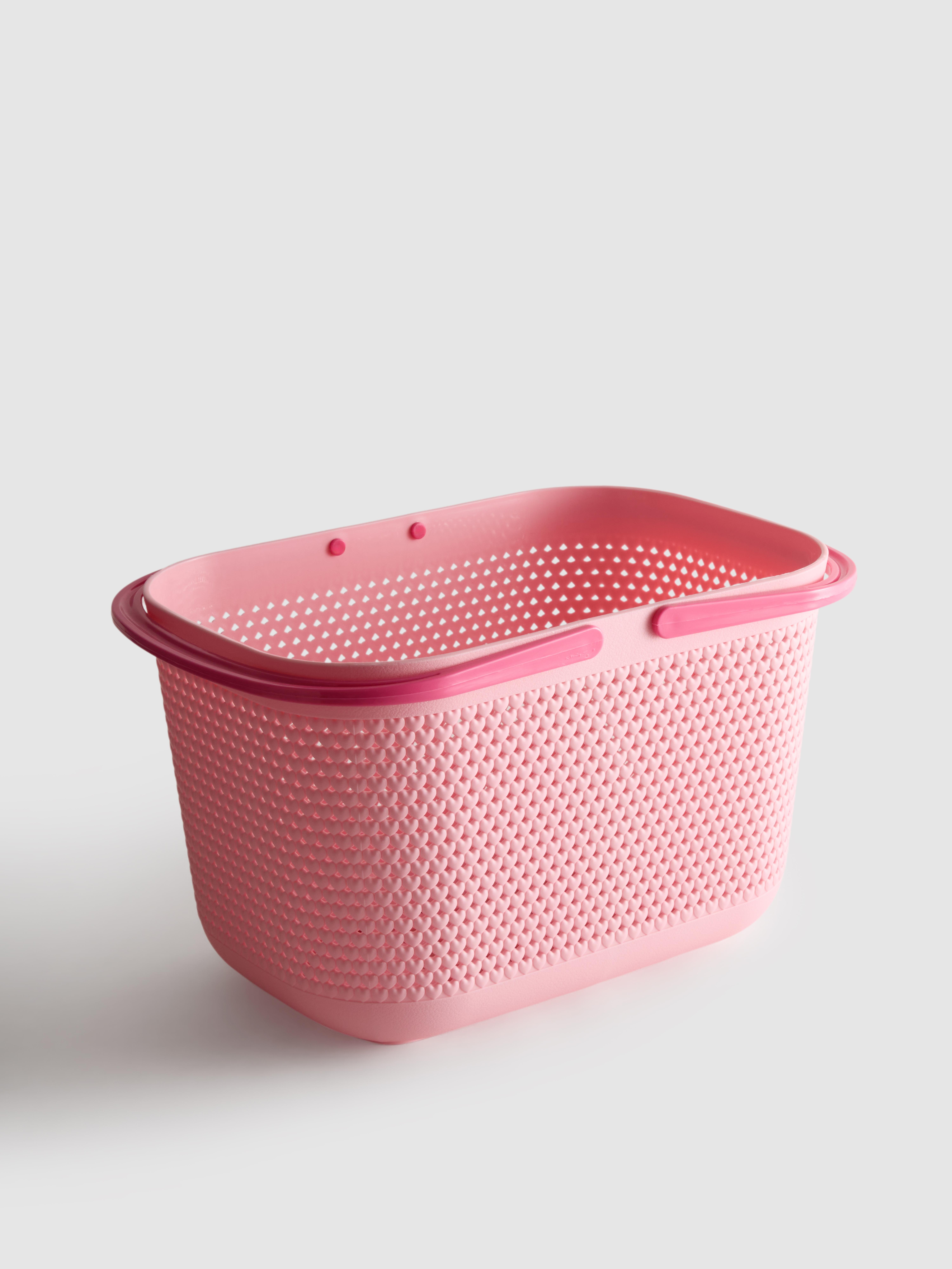 Panier à linge effet hachuré