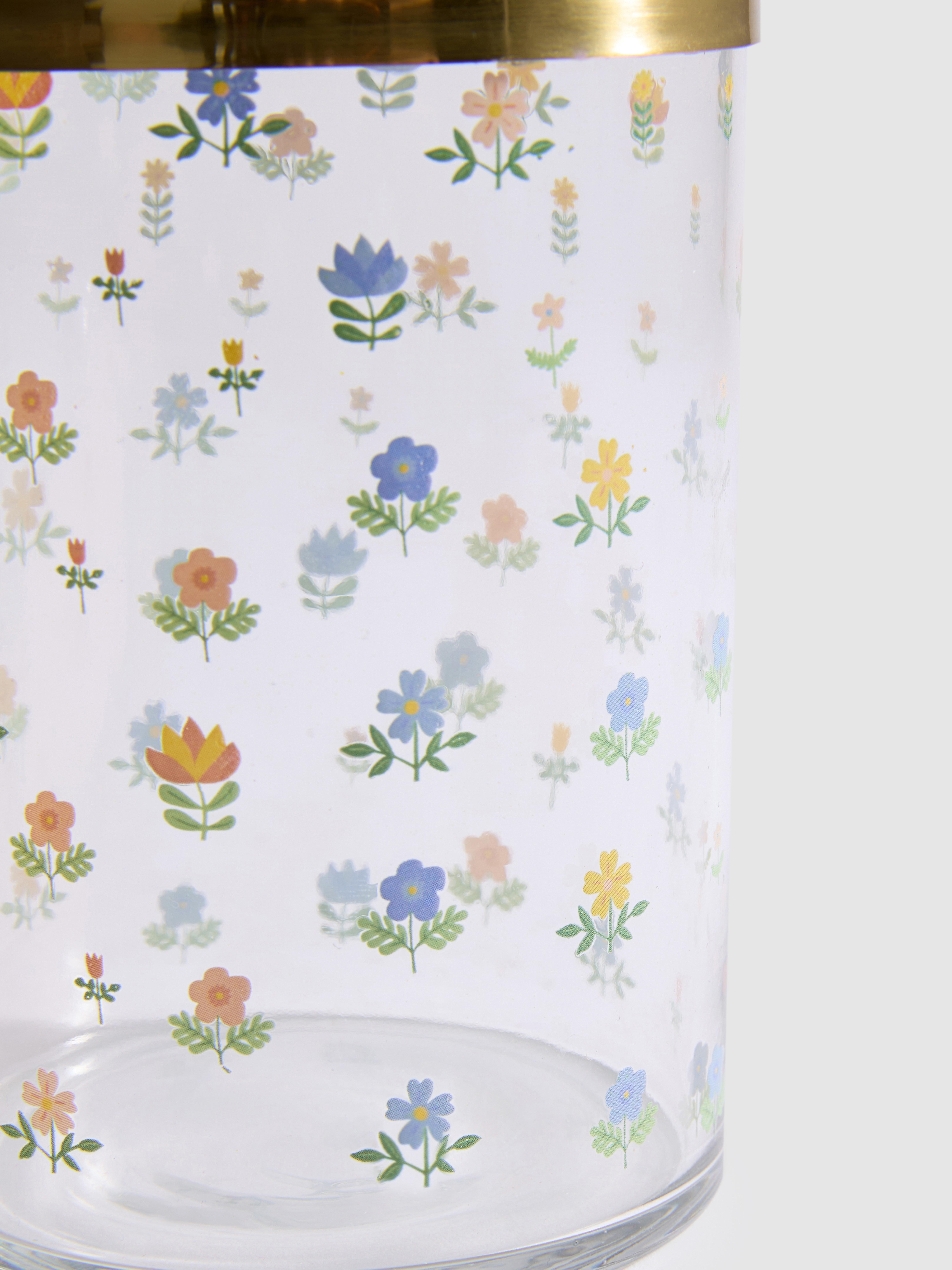 Zahnputzbecher mit Blumenmuster