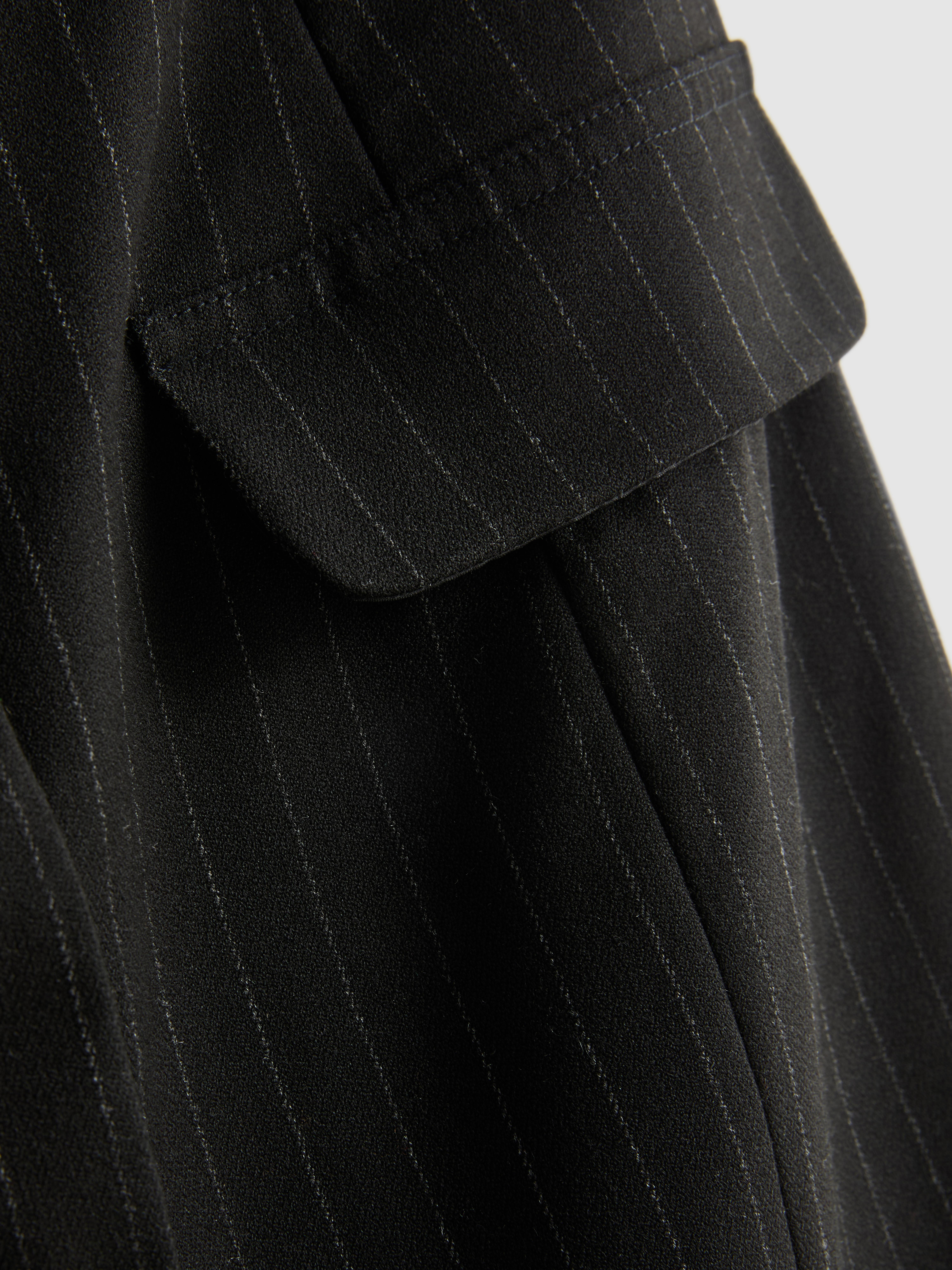 Pinstripe Bandeau Mini Dress