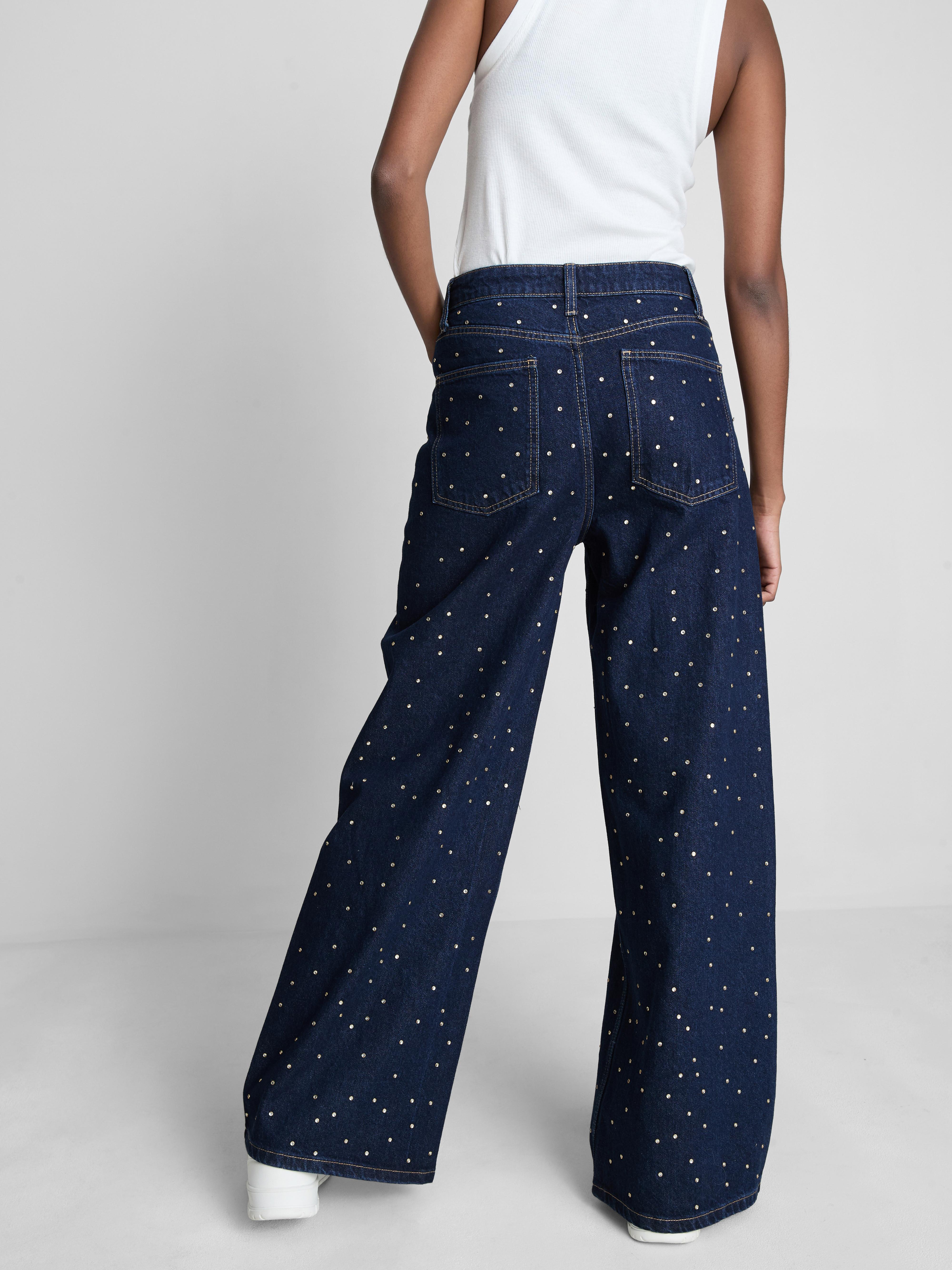 Straight Leg Embellished Jeans