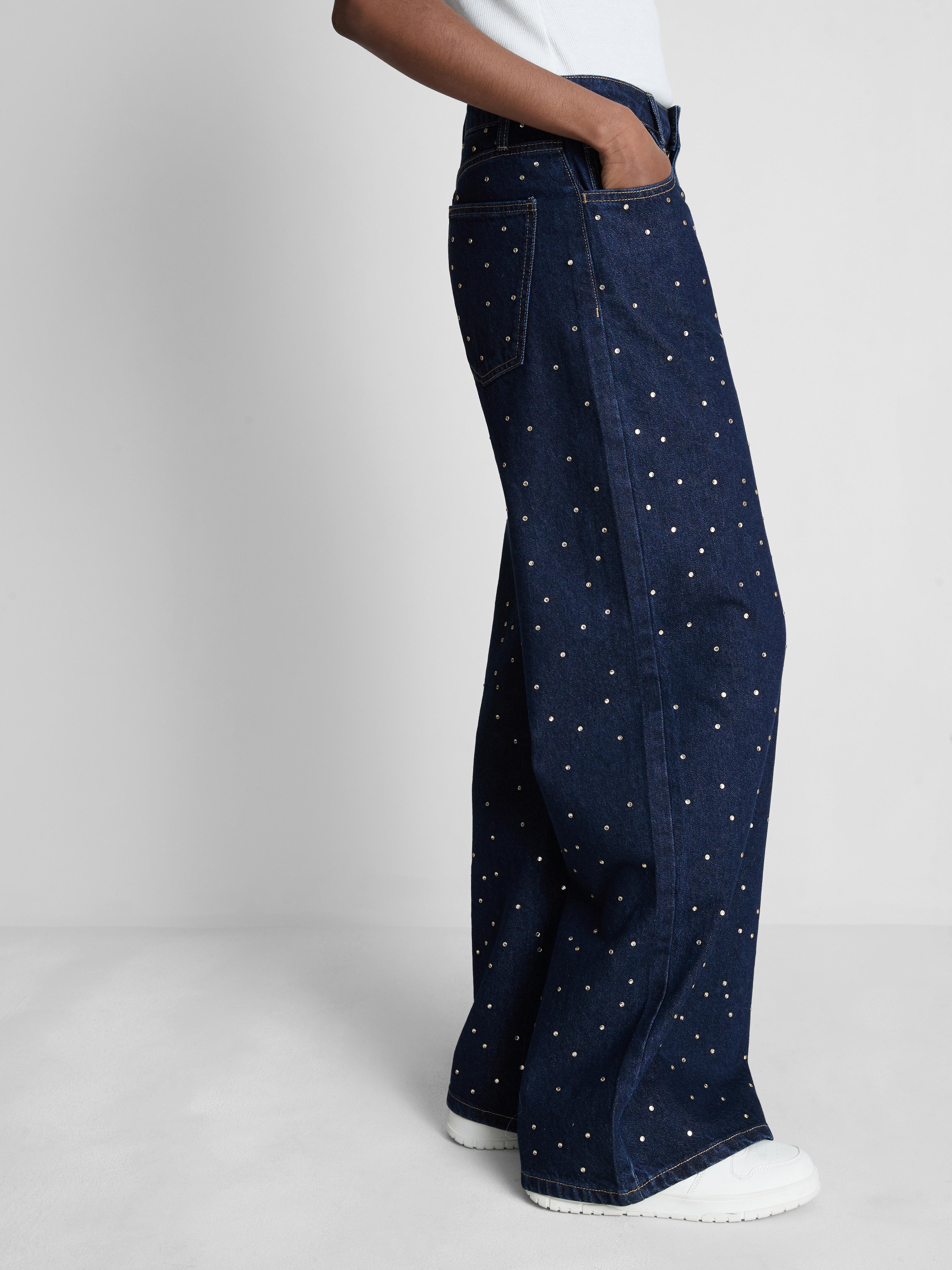 Straight Leg Embellished Jeans