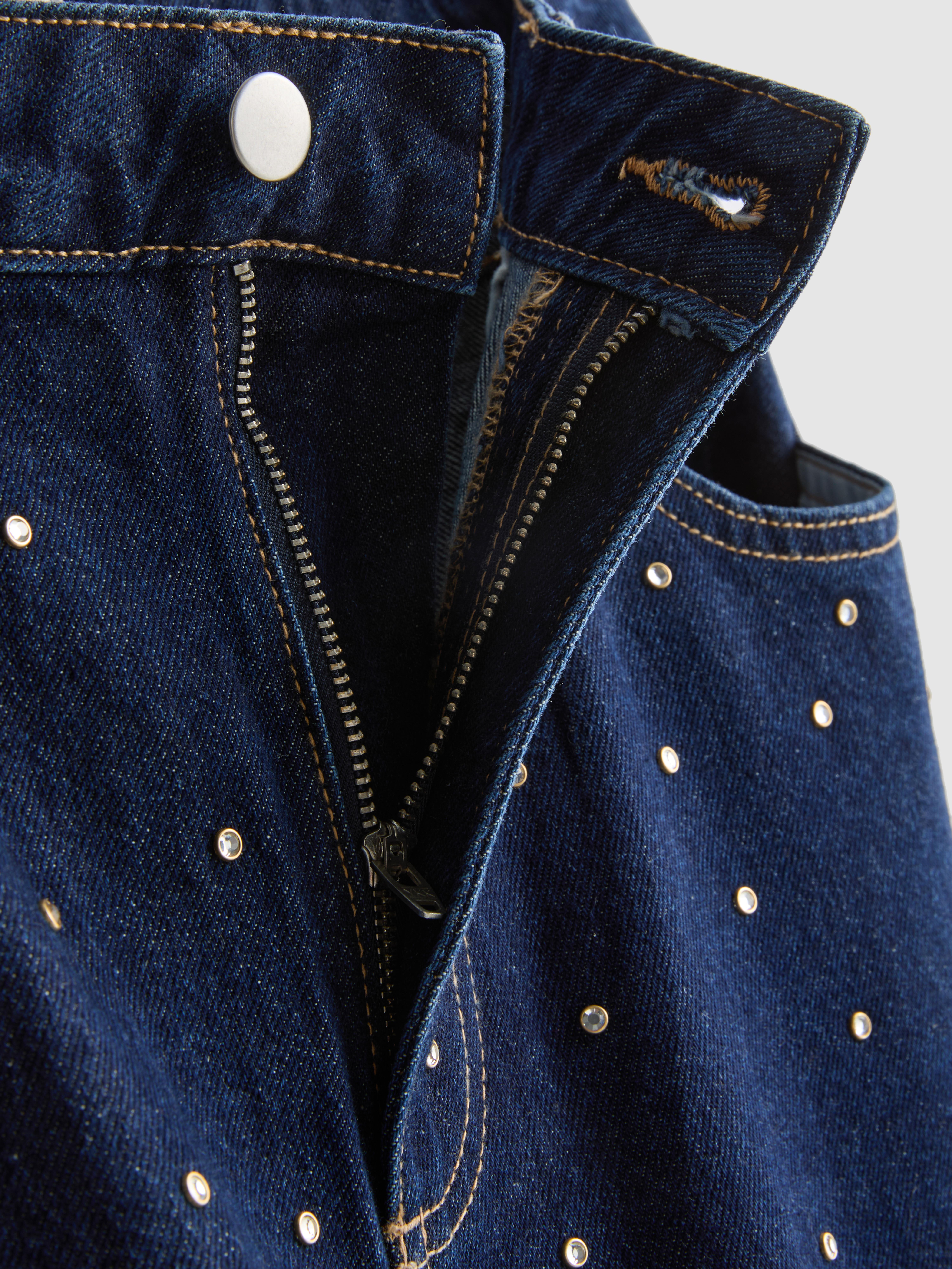 Straight Leg Embellished Jeans