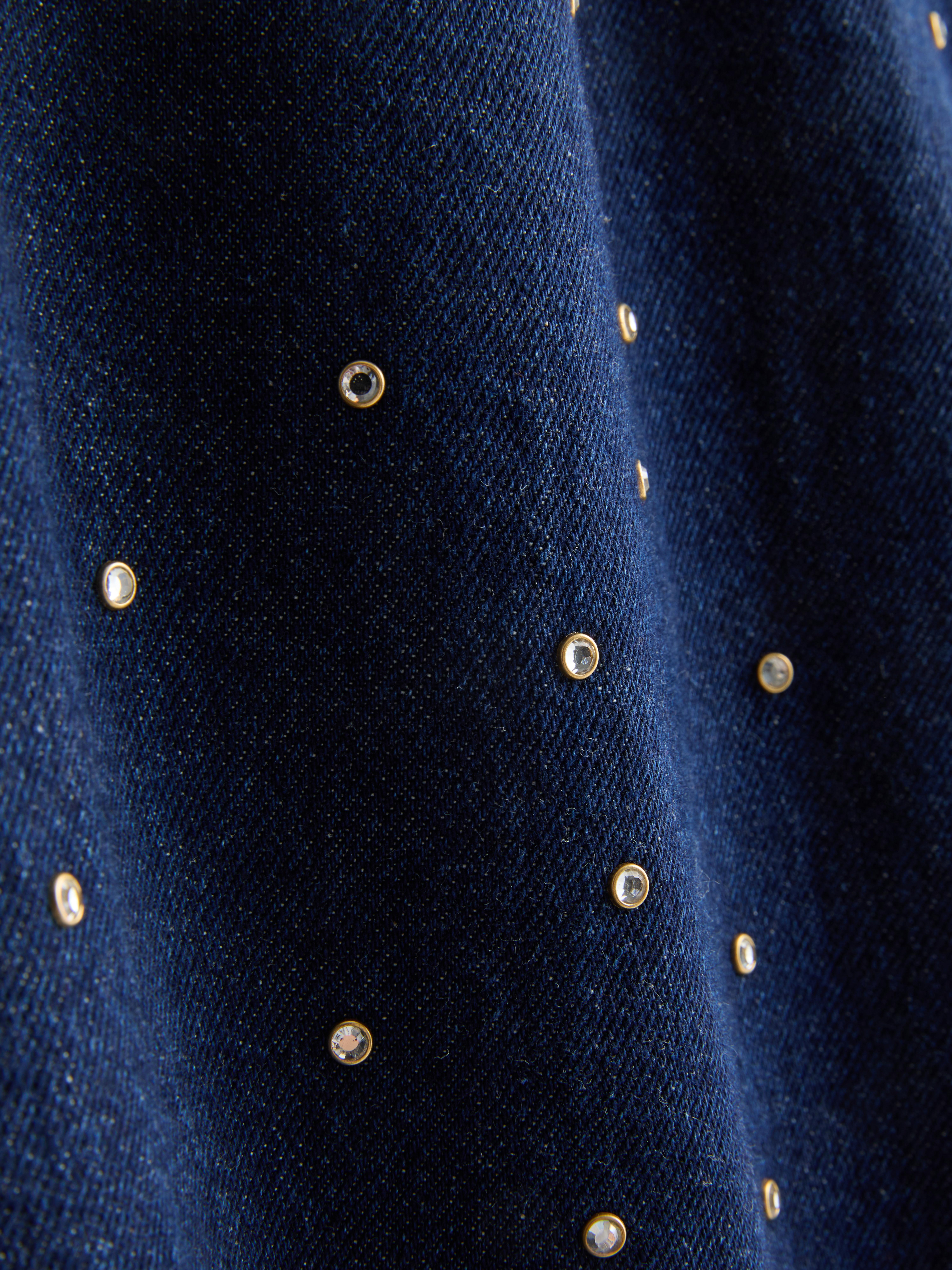 Straight Leg Embellished Jeans