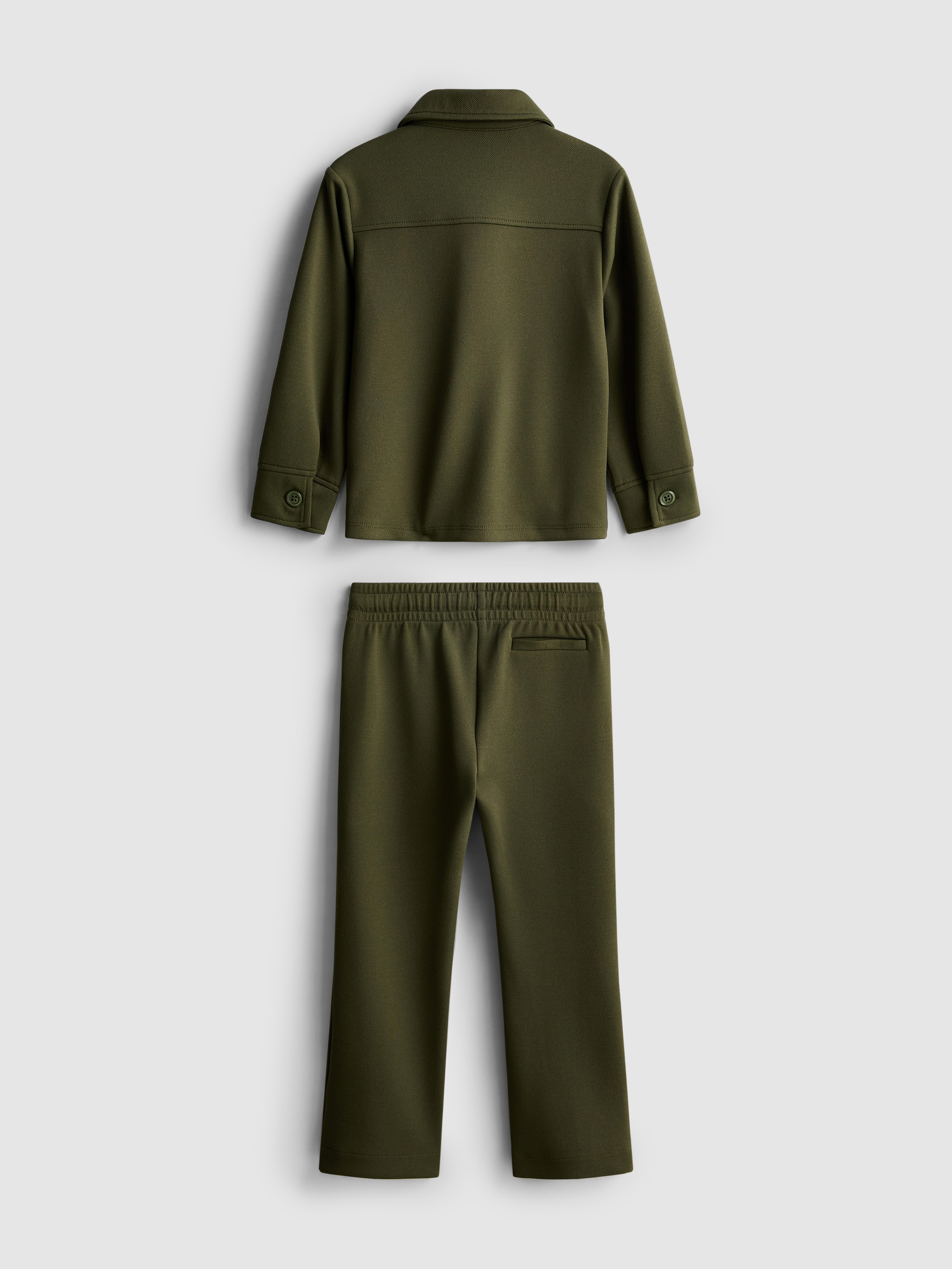 Boys Olive 1.5-8yrs | Zip-Up Jacket and Joggers Set