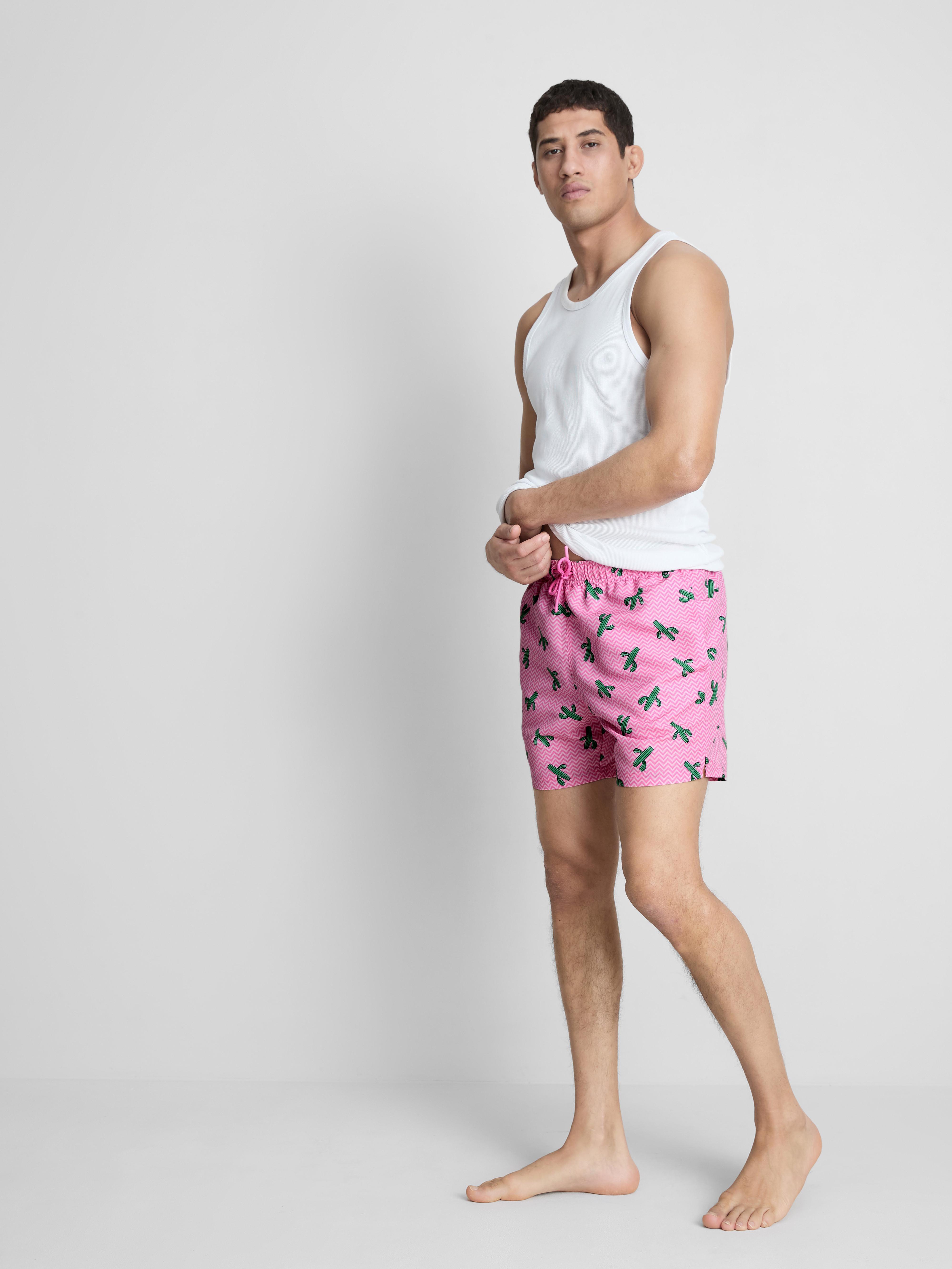 Zig-Zag Cactus Swimming Shorts