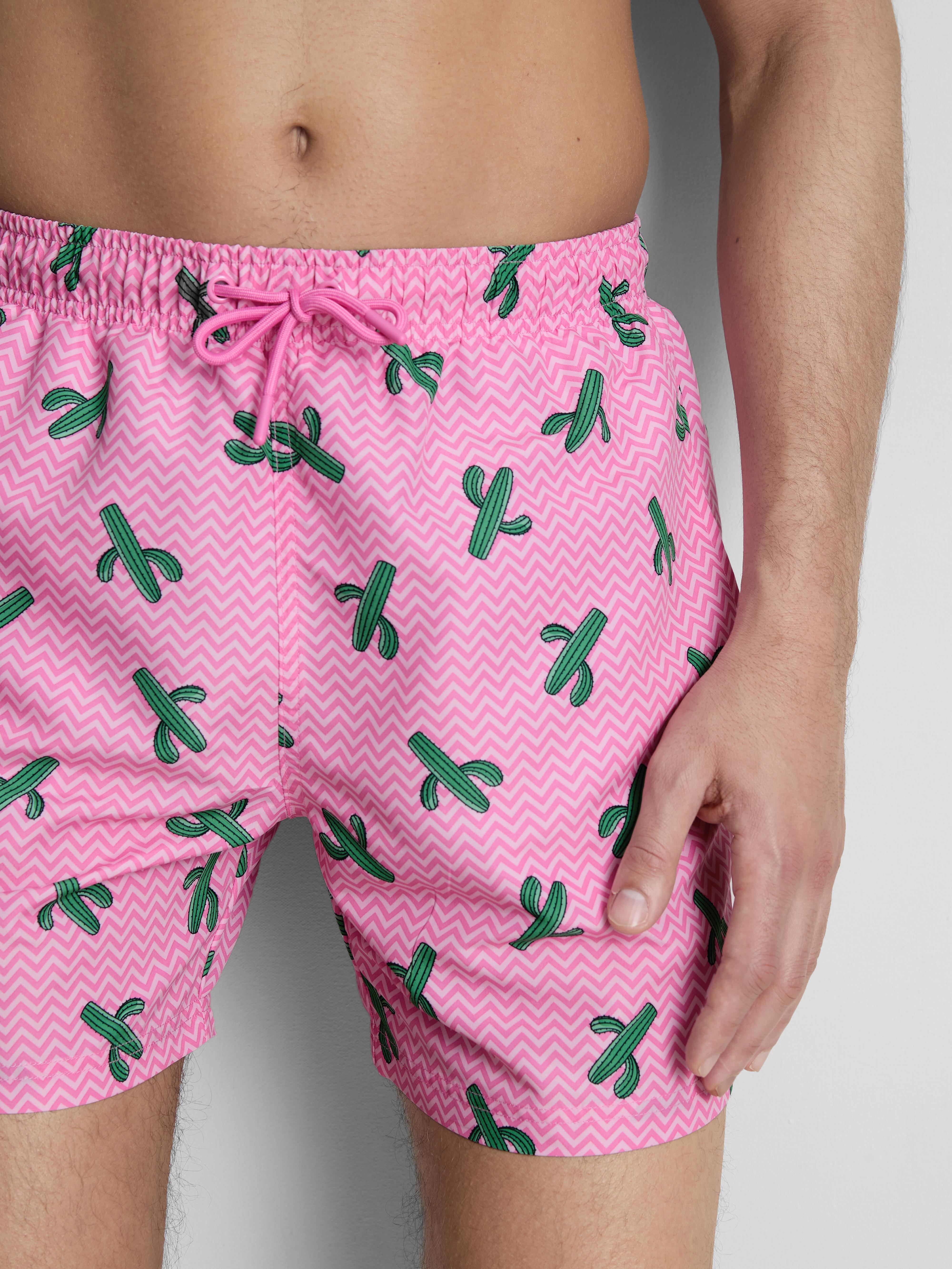Zig-Zag Cactus Swimming Shorts
