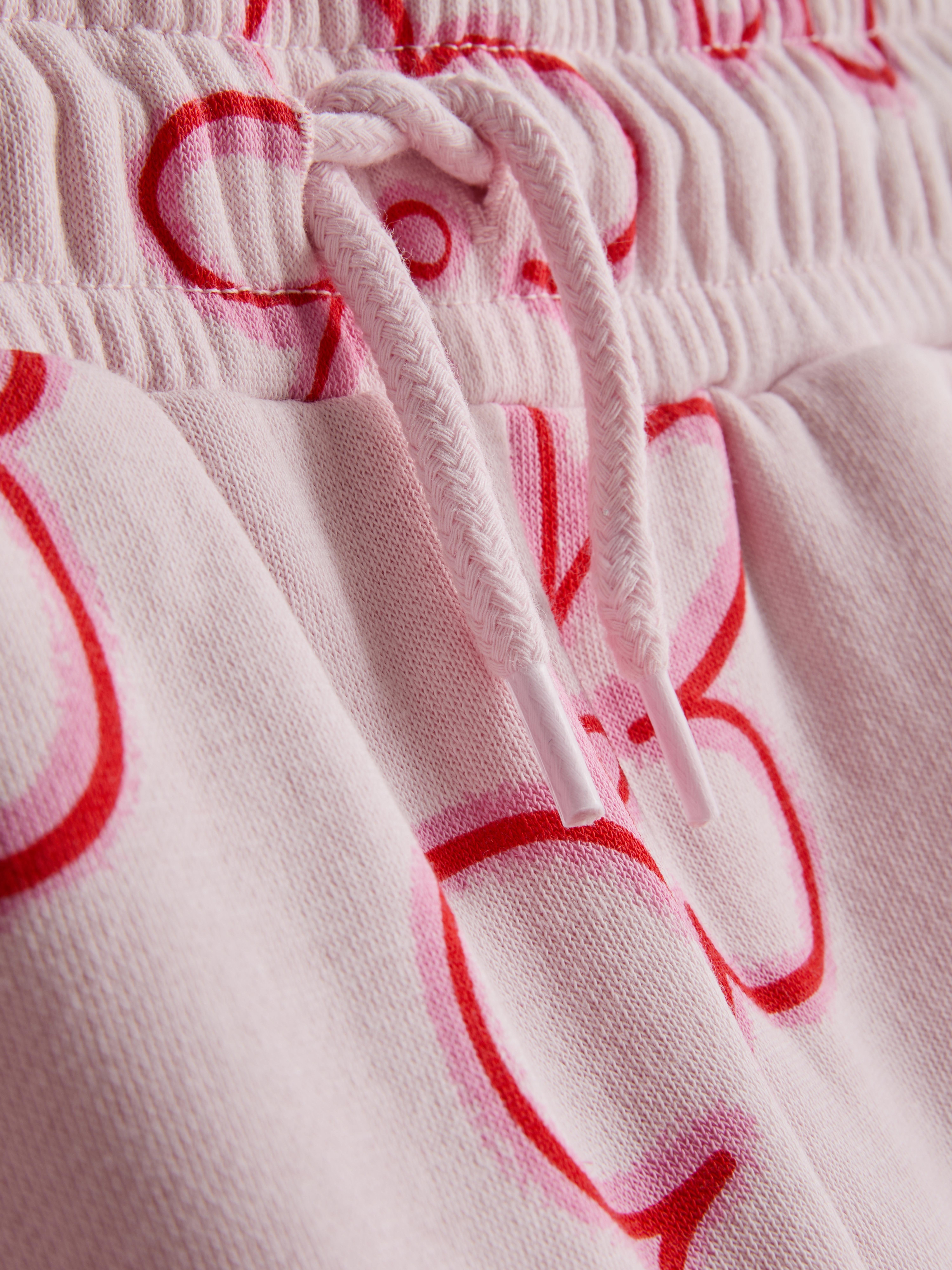 Girls Light Pink 1.5-8yrs | Printed Cuffed Joggers