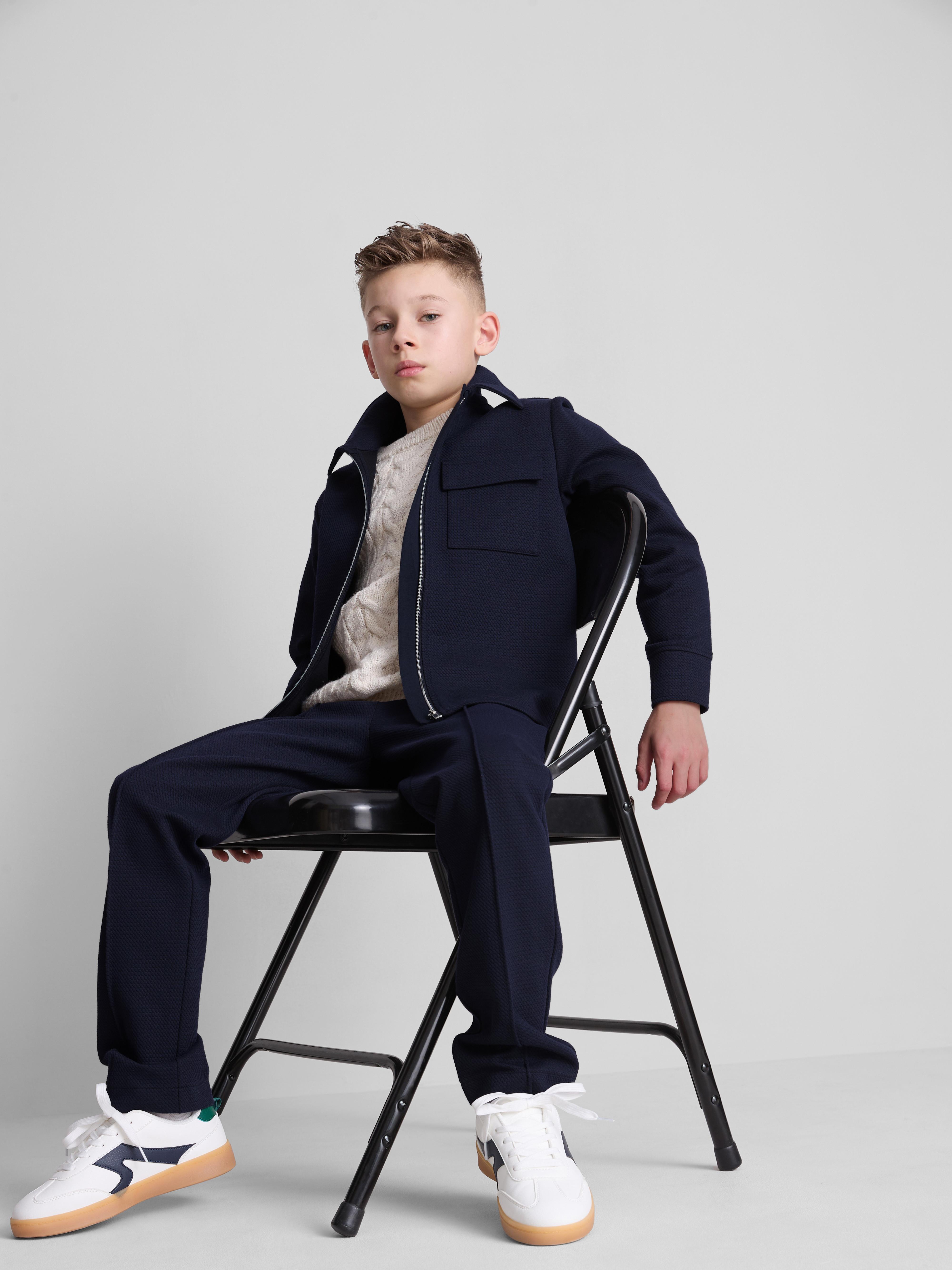 7-15 anni | Giacca in jacquard e pantaloni da tuta