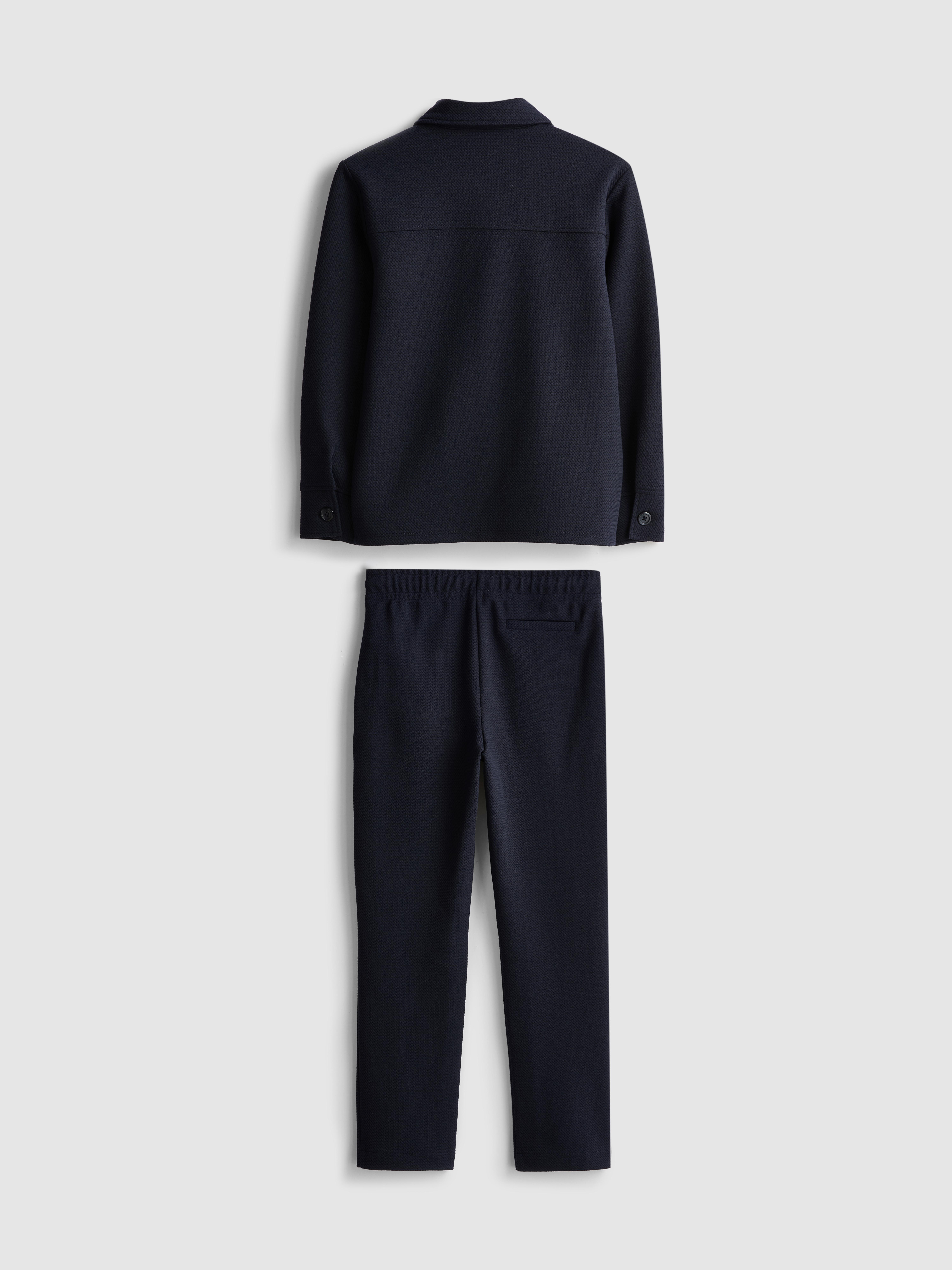 7-15yrs | Jacquard Zip-Up Jacket and Joggers Set