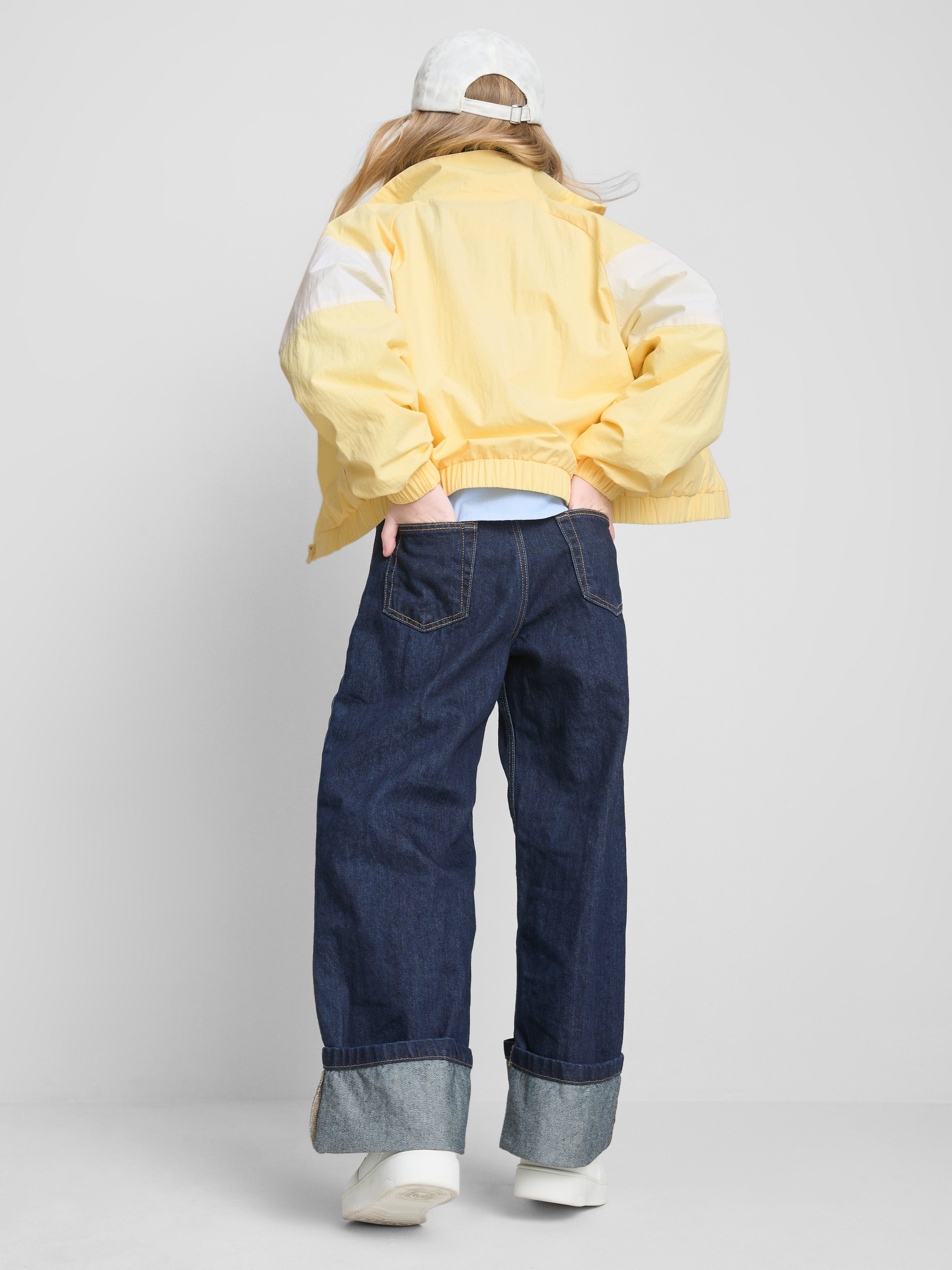 Girls Light Yellow 7-15yrs | Funnel Neck Zip-Up Track Jacket