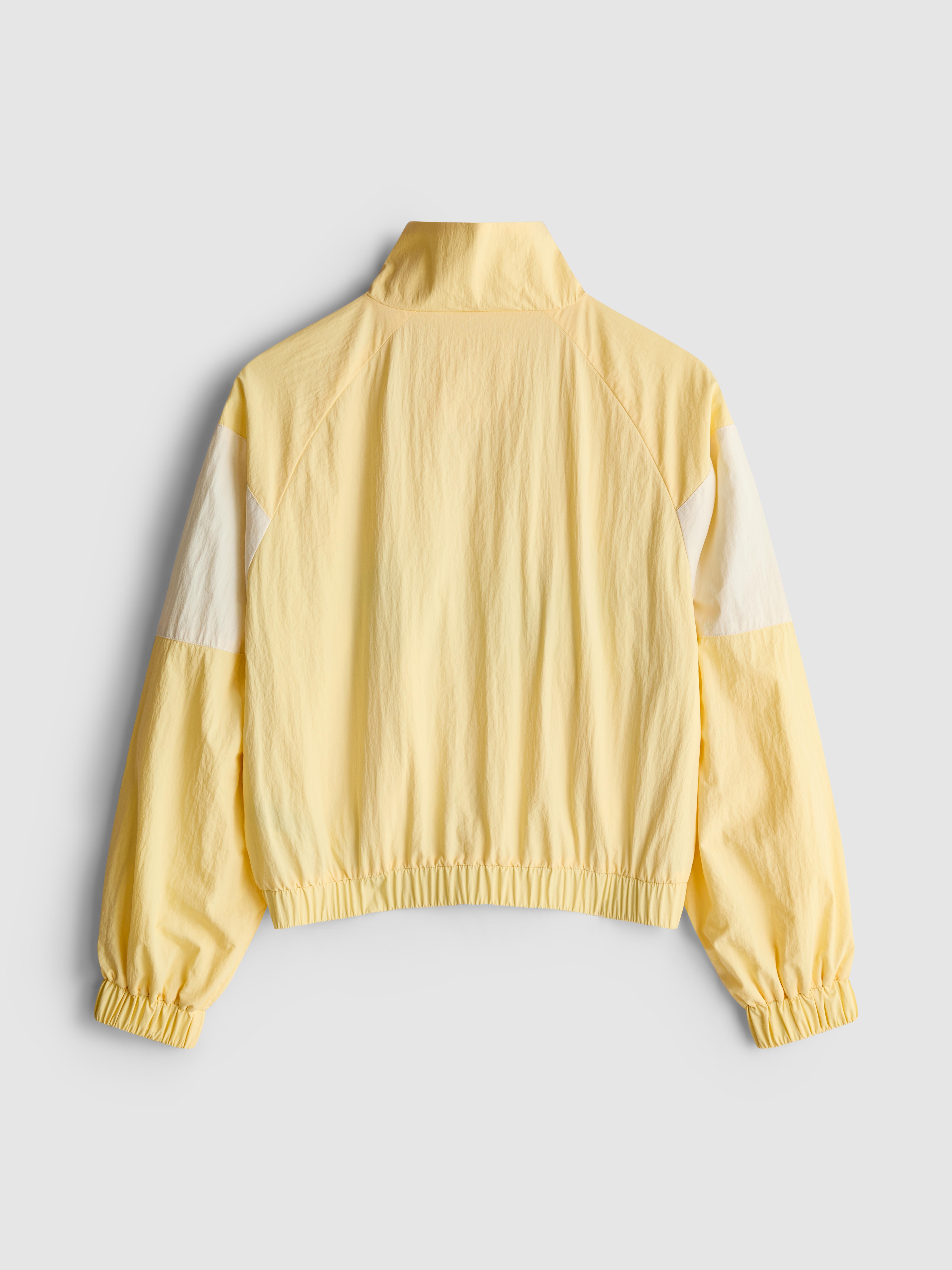 Girls Light Yellow 7-15yrs | Funnel Neck Zip-Up Track Jacket