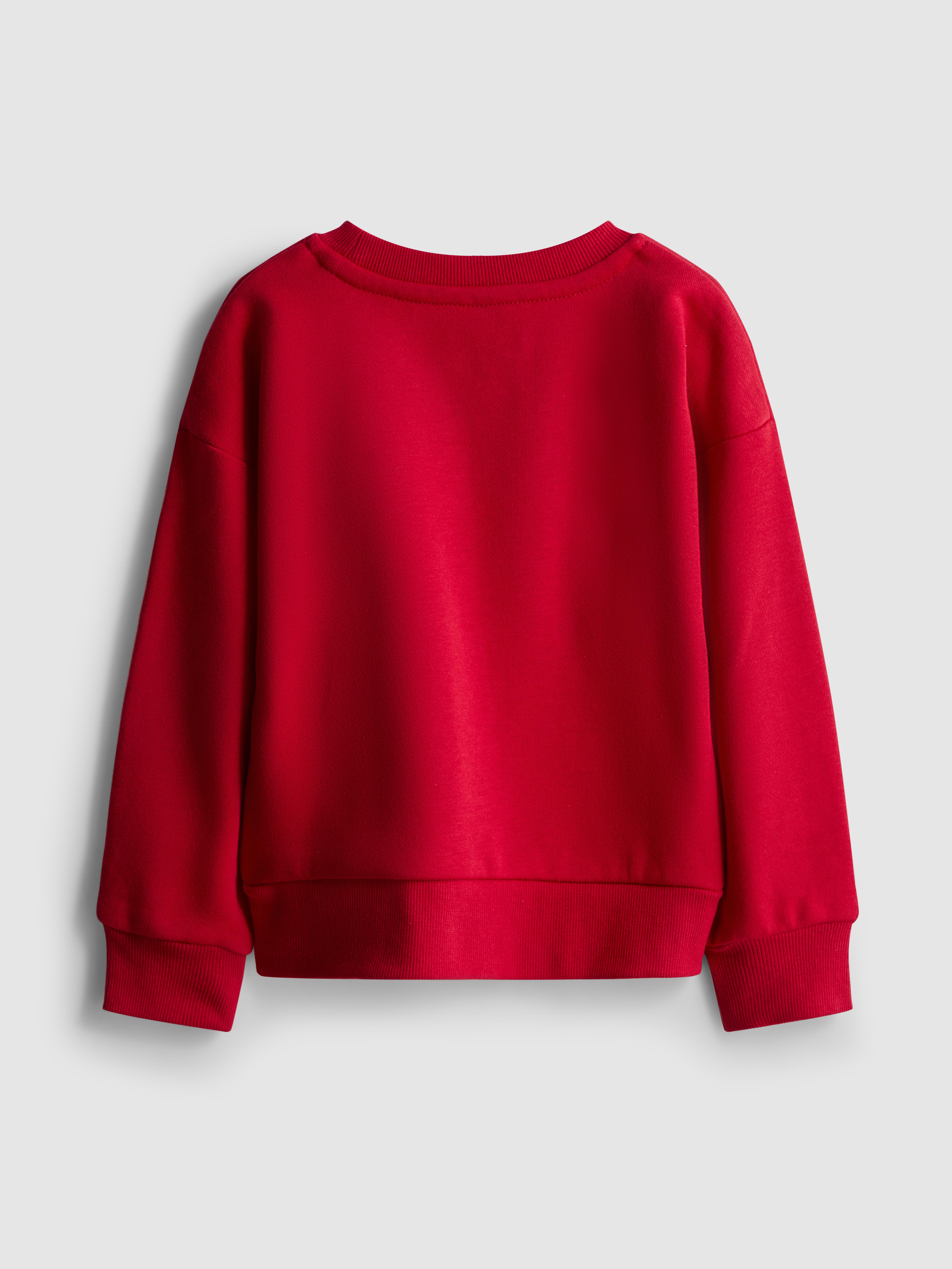 Girls Red 1.5-8yrs | Graphic Sweatshirt