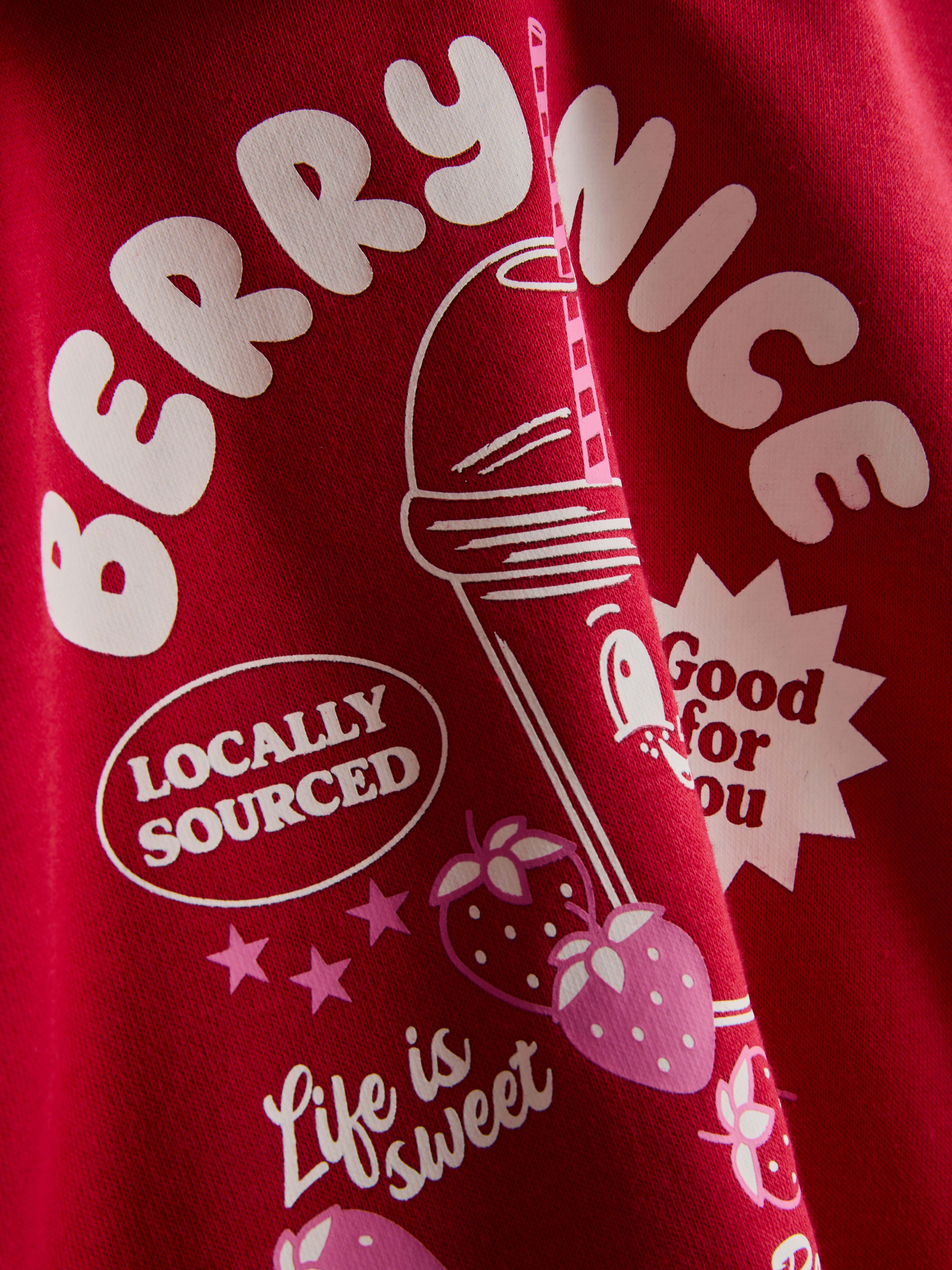 Girls Red 1.5-8yrs | Graphic Sweatshirt