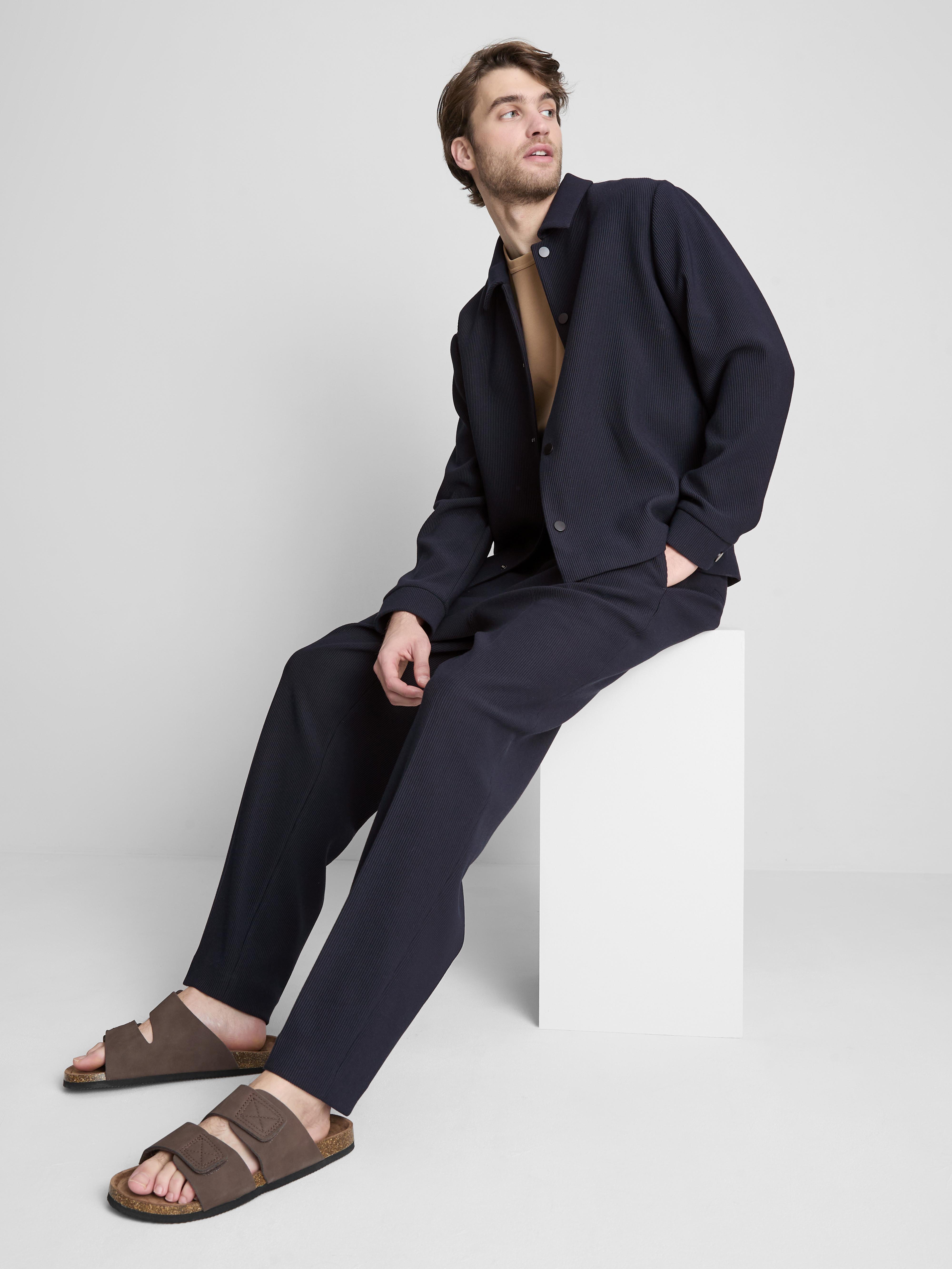 Men's Navy The Edit Plisse Pants