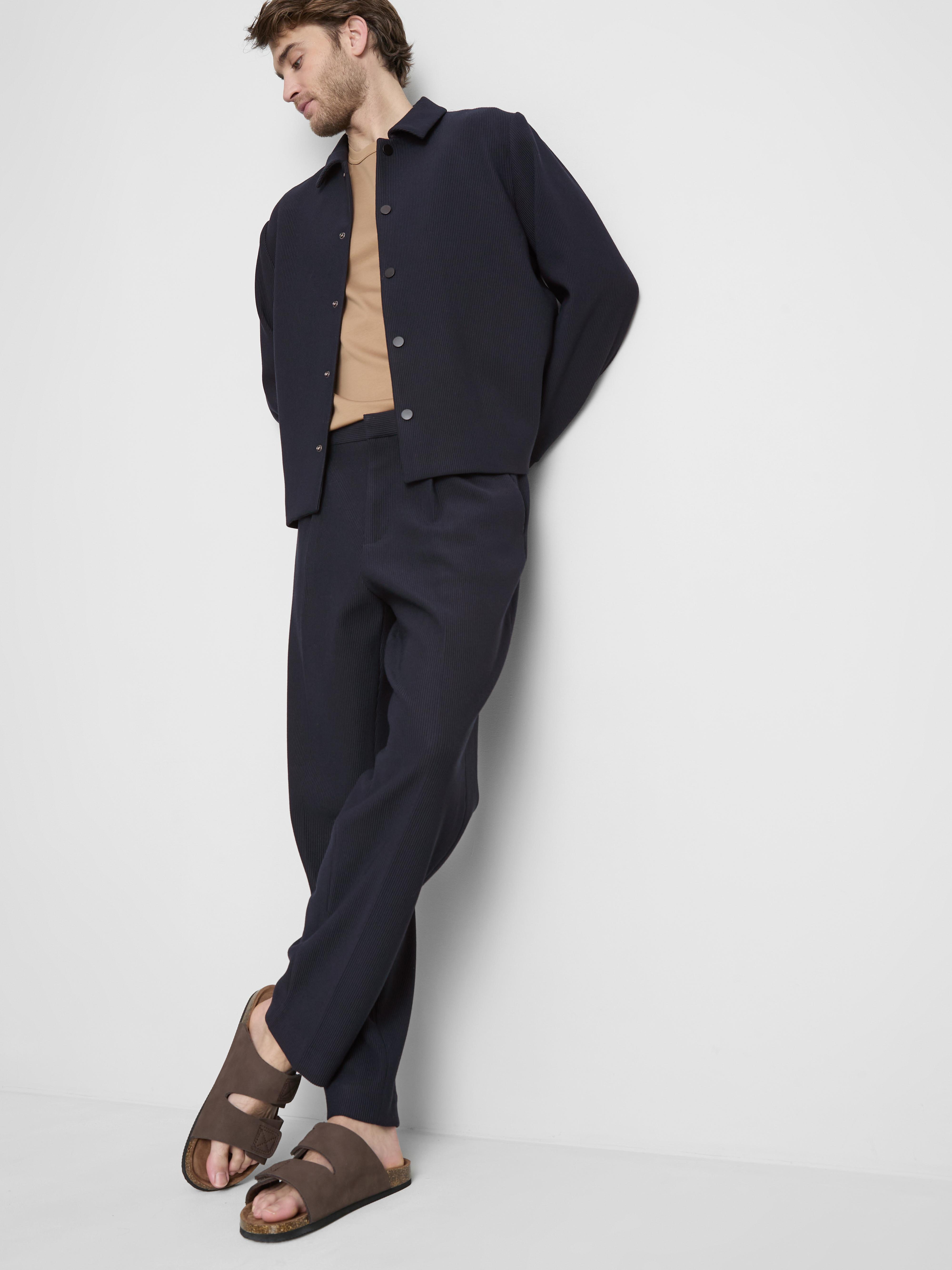 Men's Navy The Edit Plisse Pants