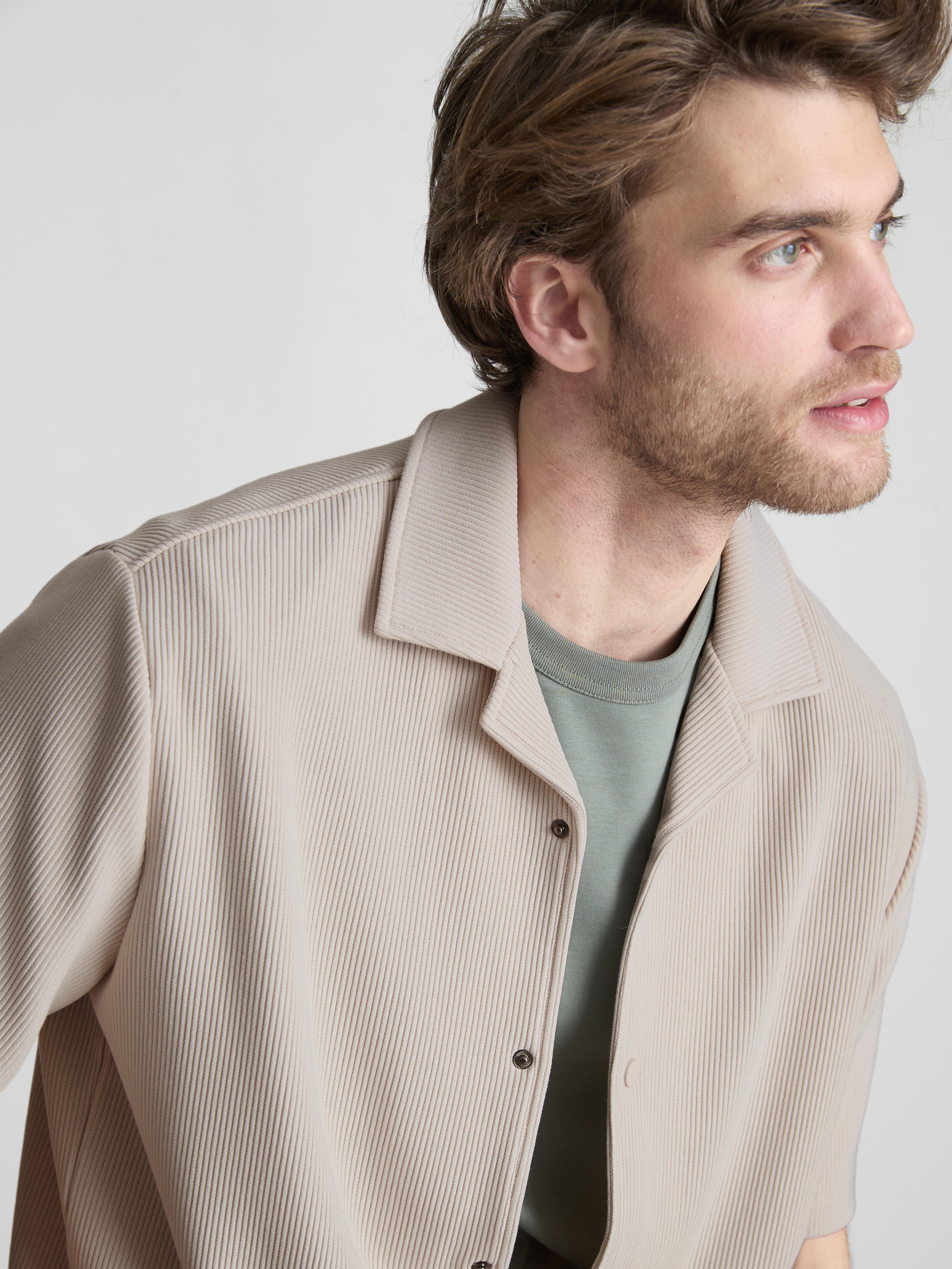 Men's Ivory The Edit Plissé Shirt