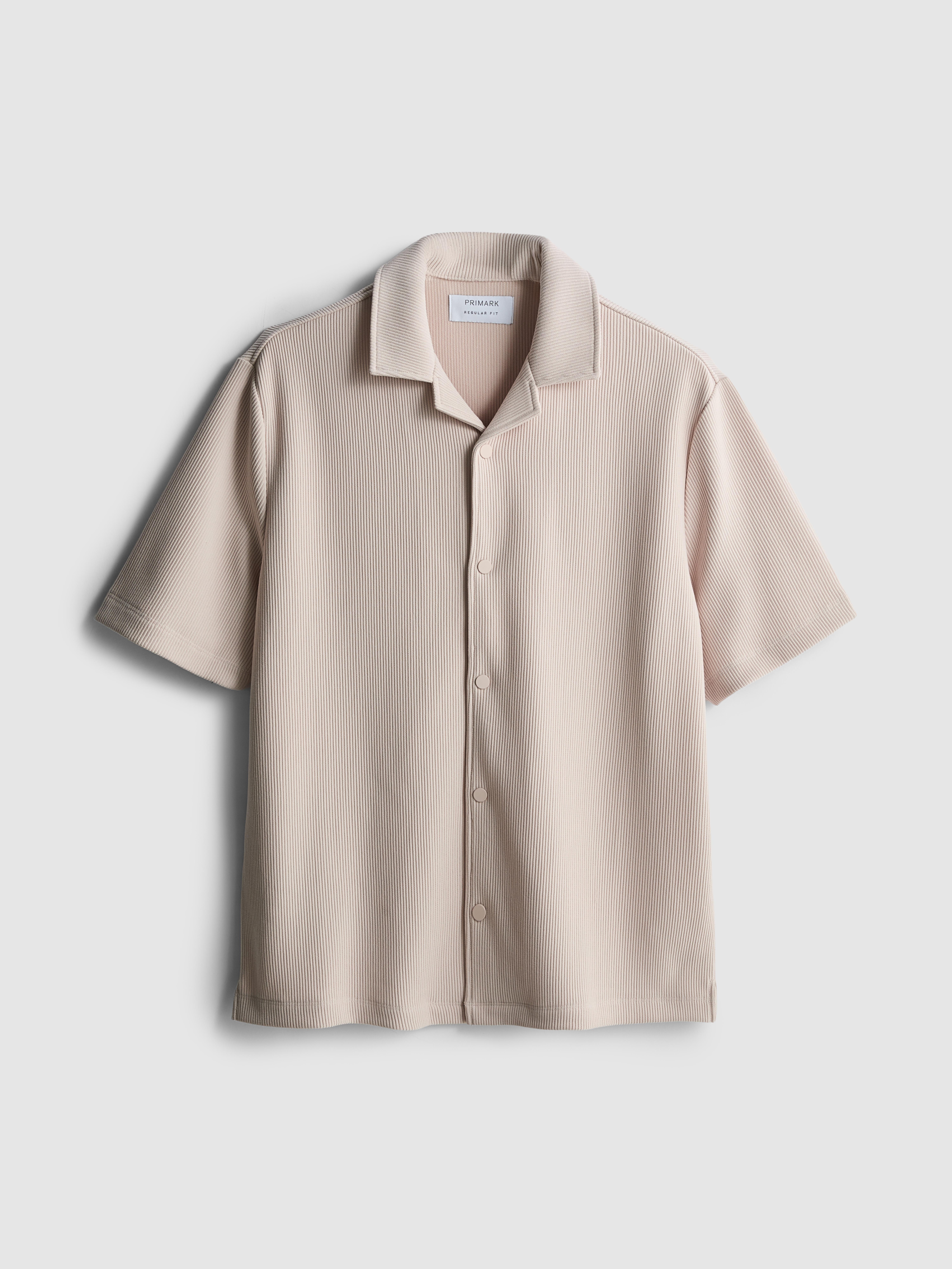 Men's Ivory The Edit Plissé Shirt
