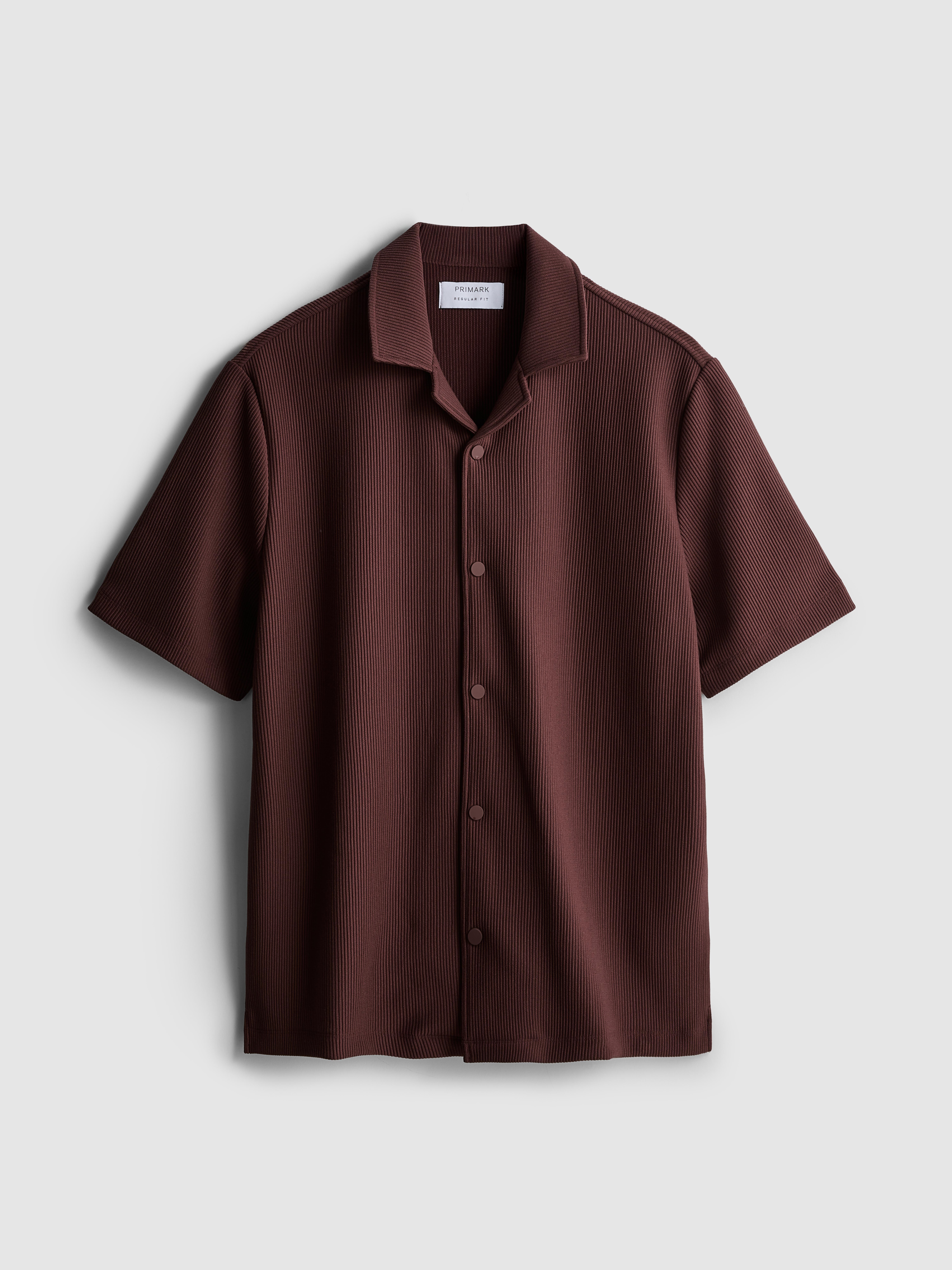 Men's Burnt Orange The Edit Plissé Shirt