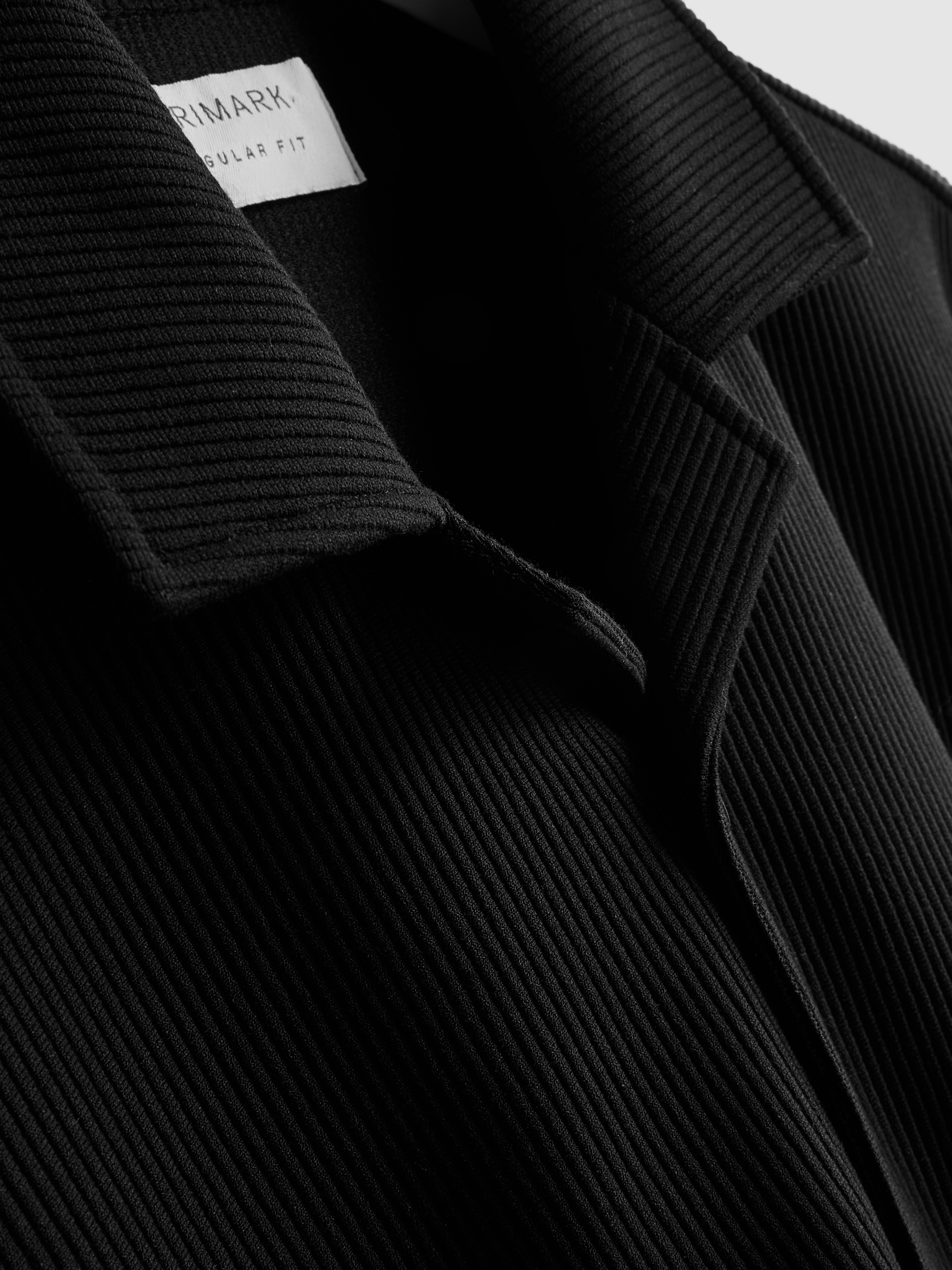 Men's Black The Edit Plissé Shirt