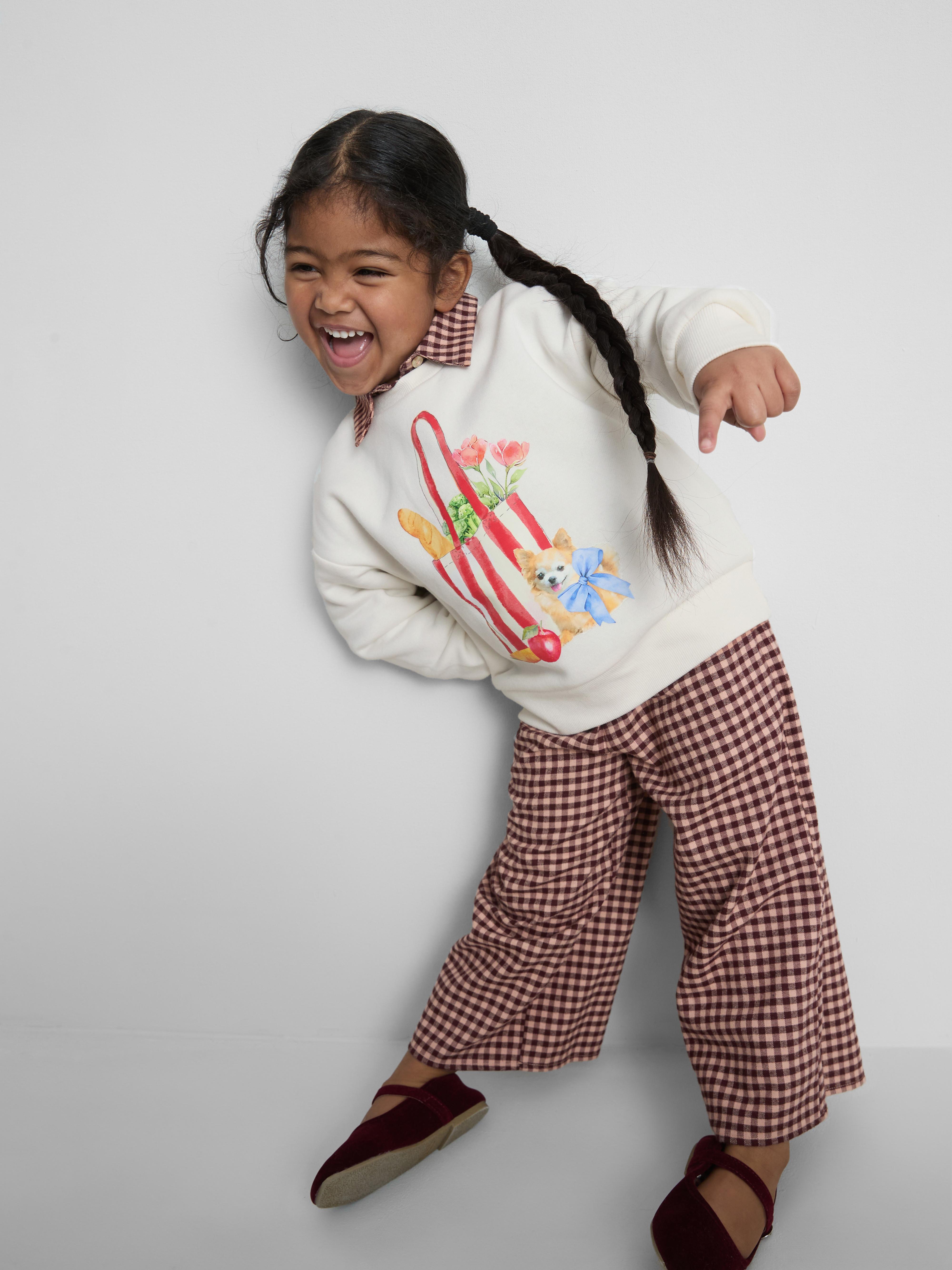Girls White 1.5-8yrs | Graphic Sweatshirt