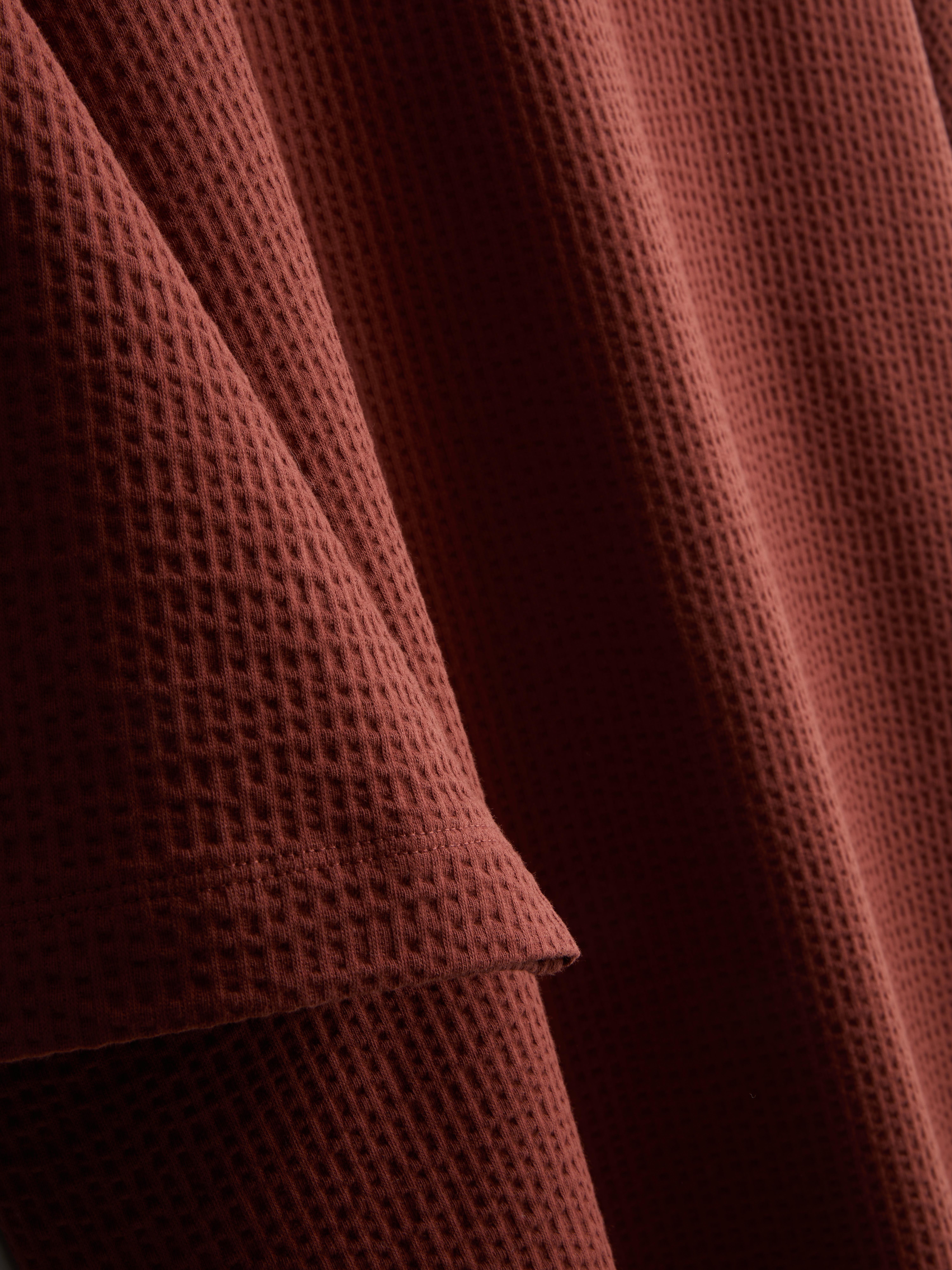 Men's Burnt Orange Short Sleeve Textured T-Shirt