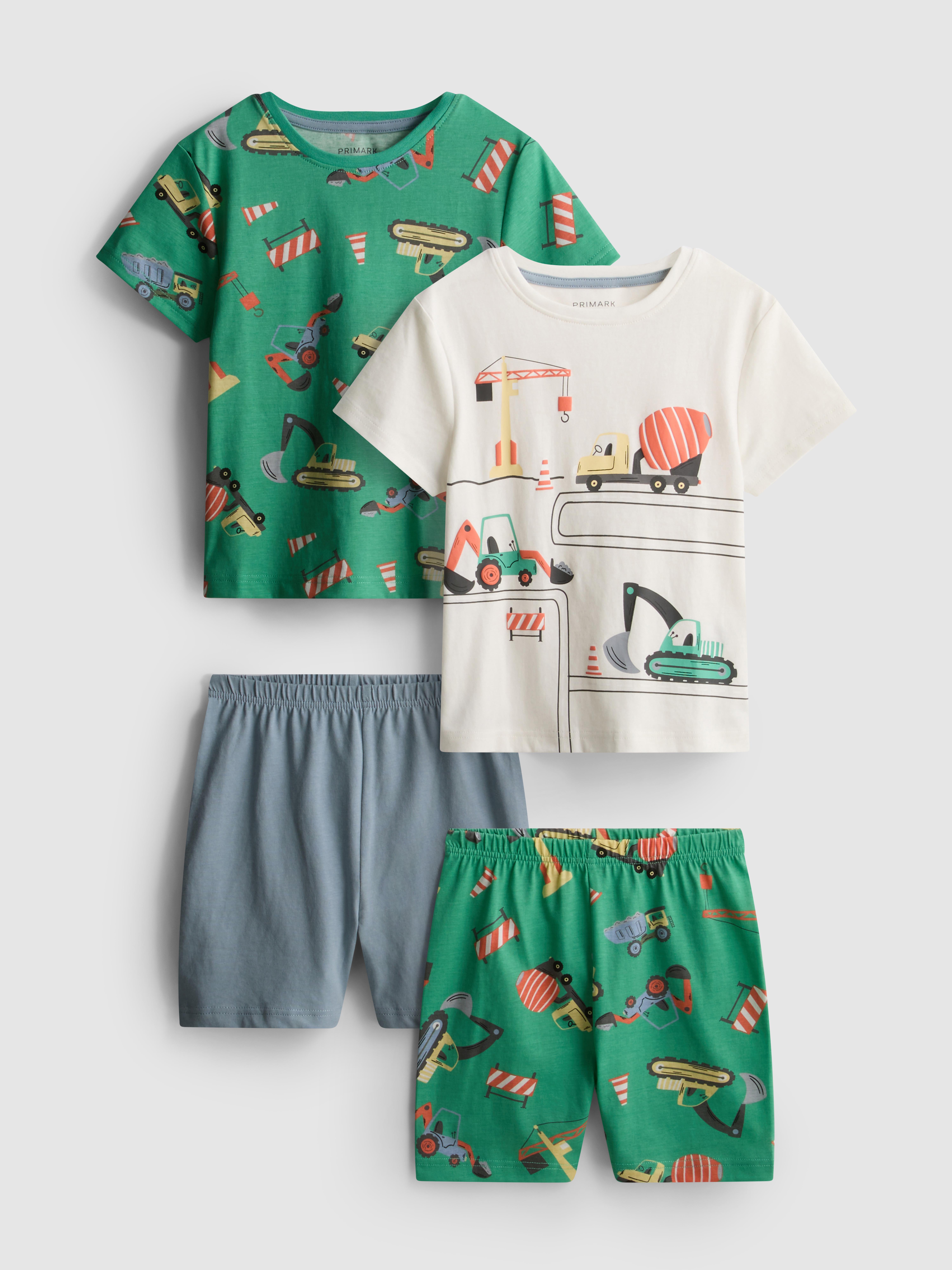 1,5–8 let | Kratki pižami z grafiko kopača, 2 kosa