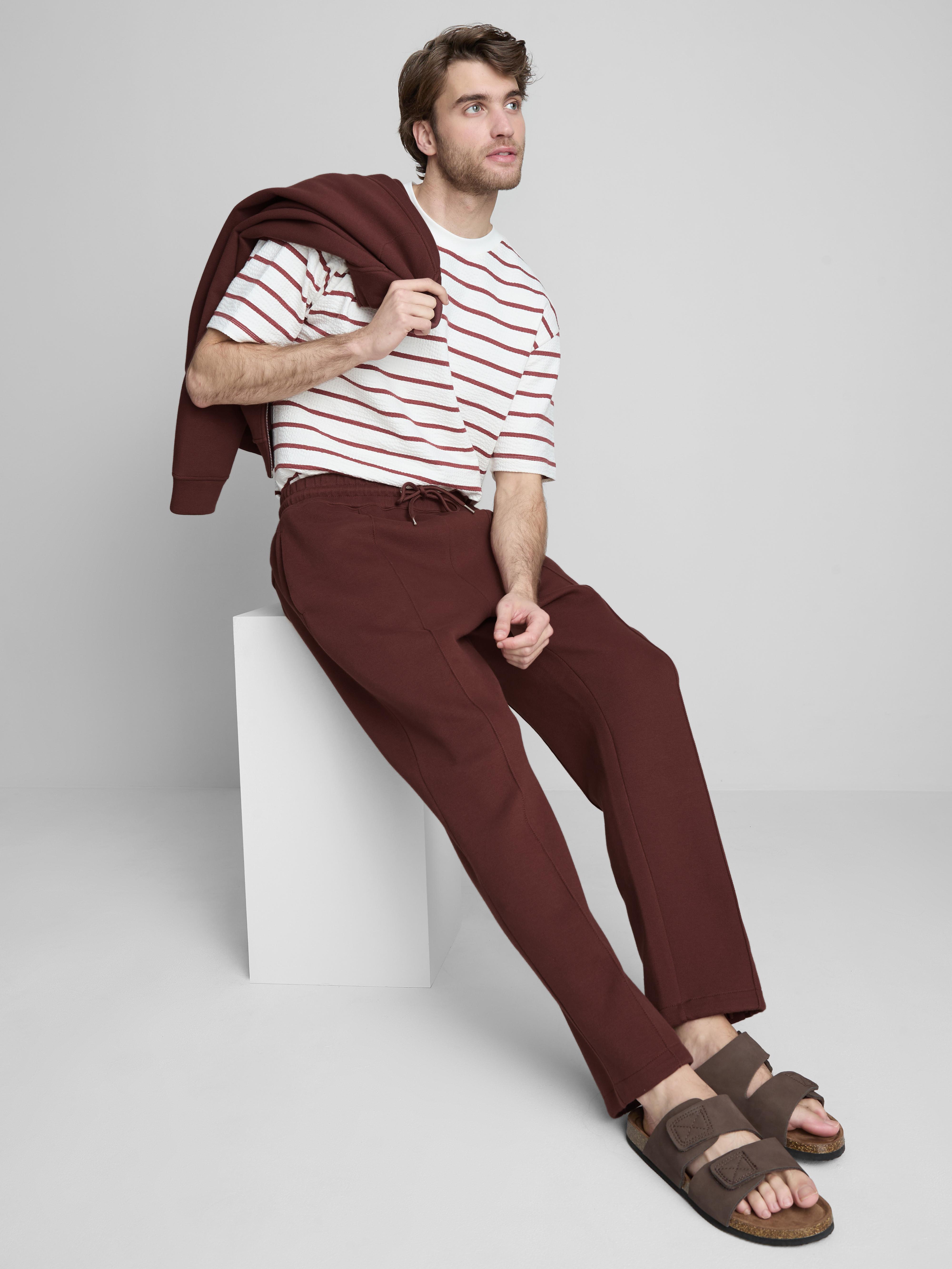 Men's Burnt Orange The Edit Polished Joggers