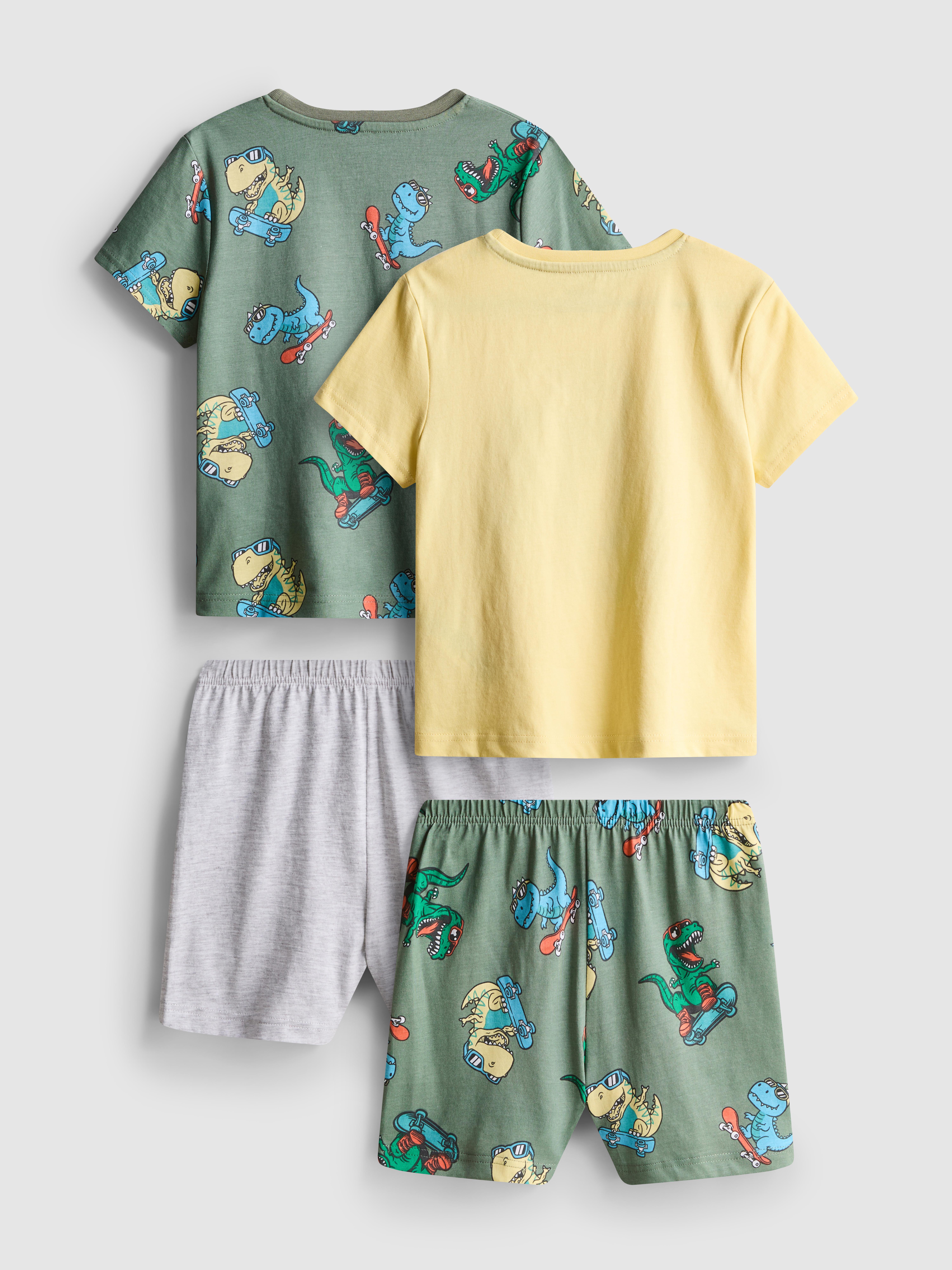 1.5-8yrs | 2pk Dinosaur Graphic Short Pyjamas