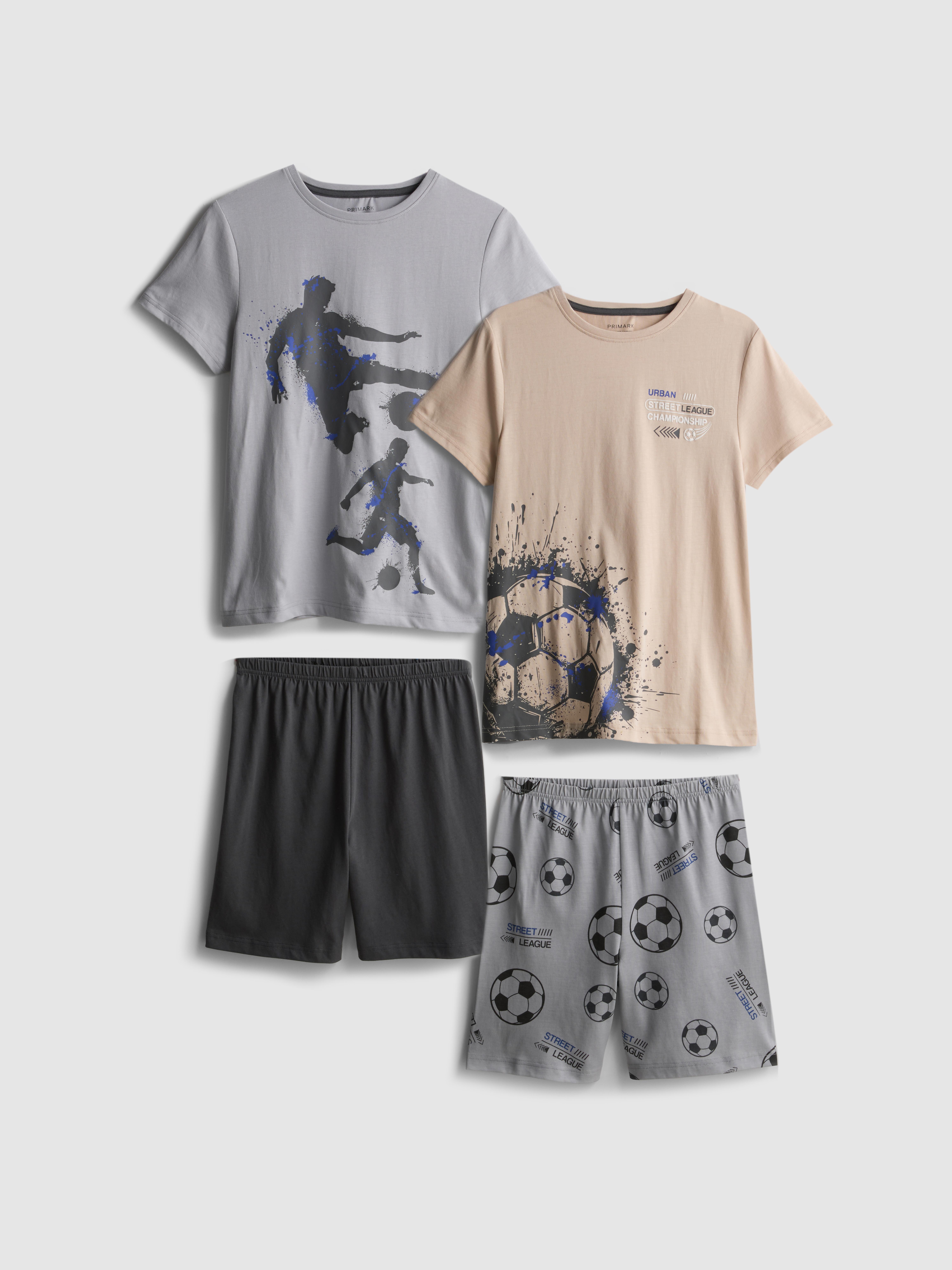 7-15yrs | 2pk Football Graphic Short Pyjamas