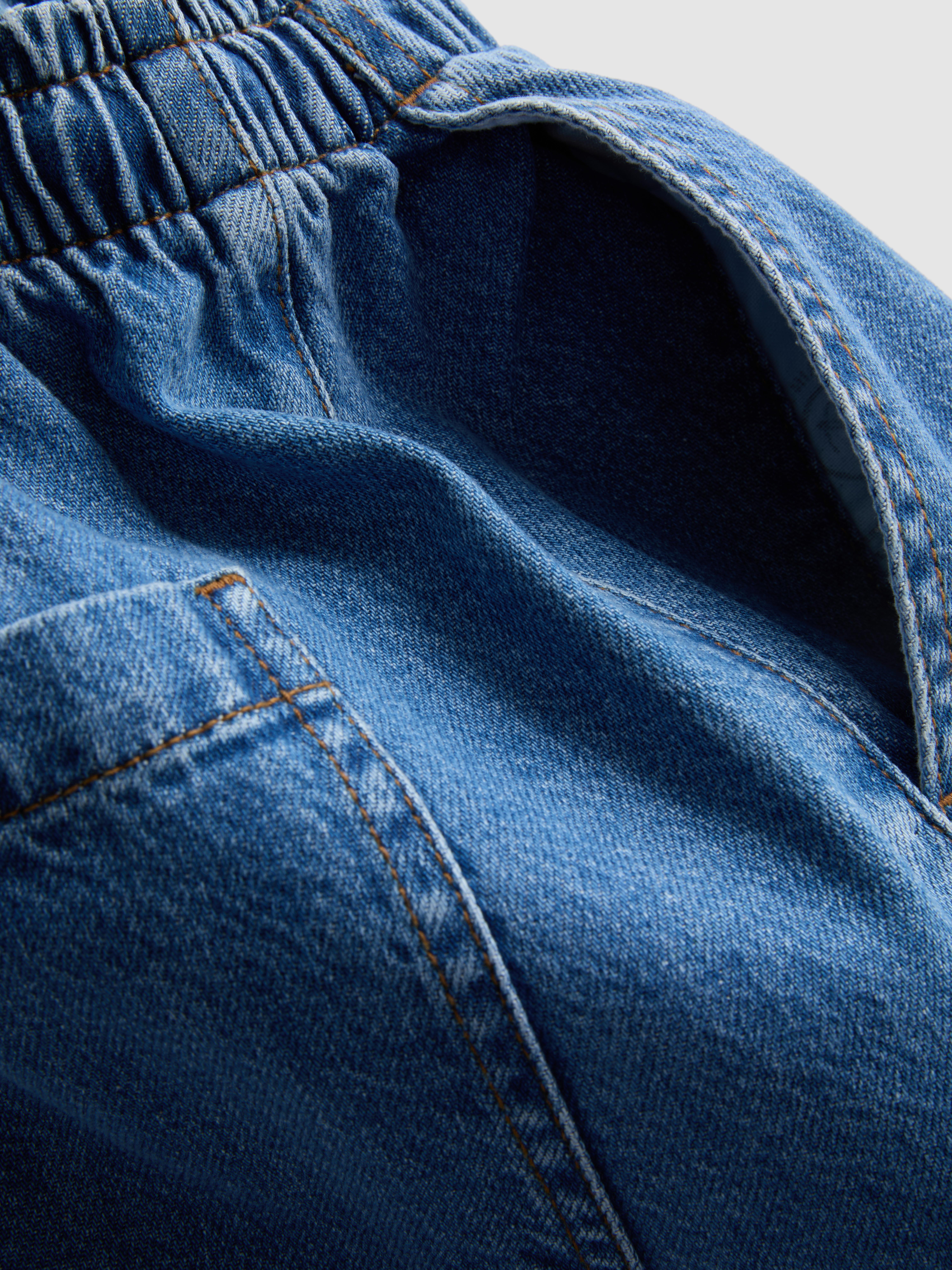 Cotton Denim Tapered Jogger Jeans