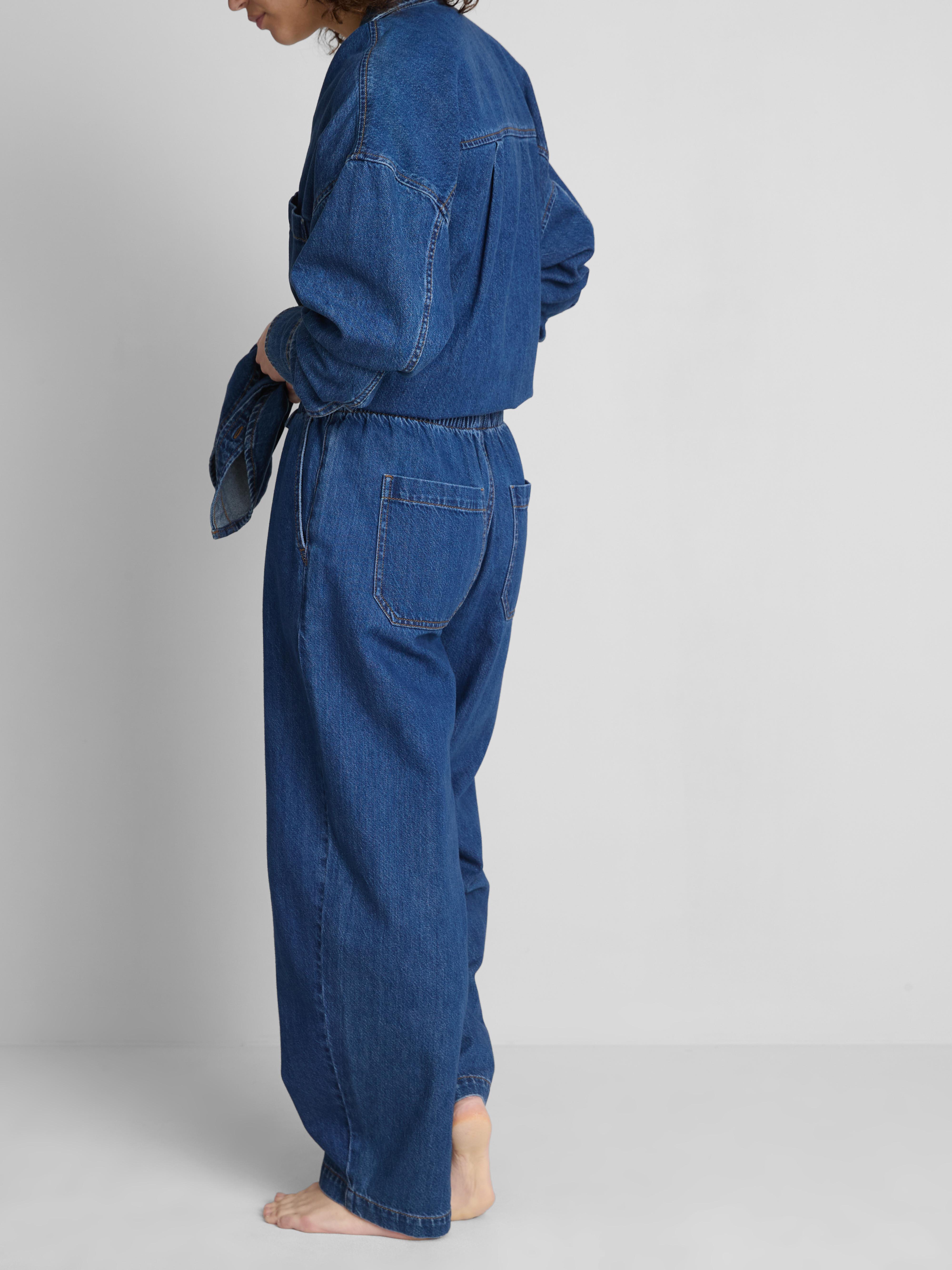 Cotton Denim Tapered Jogger Jeans
