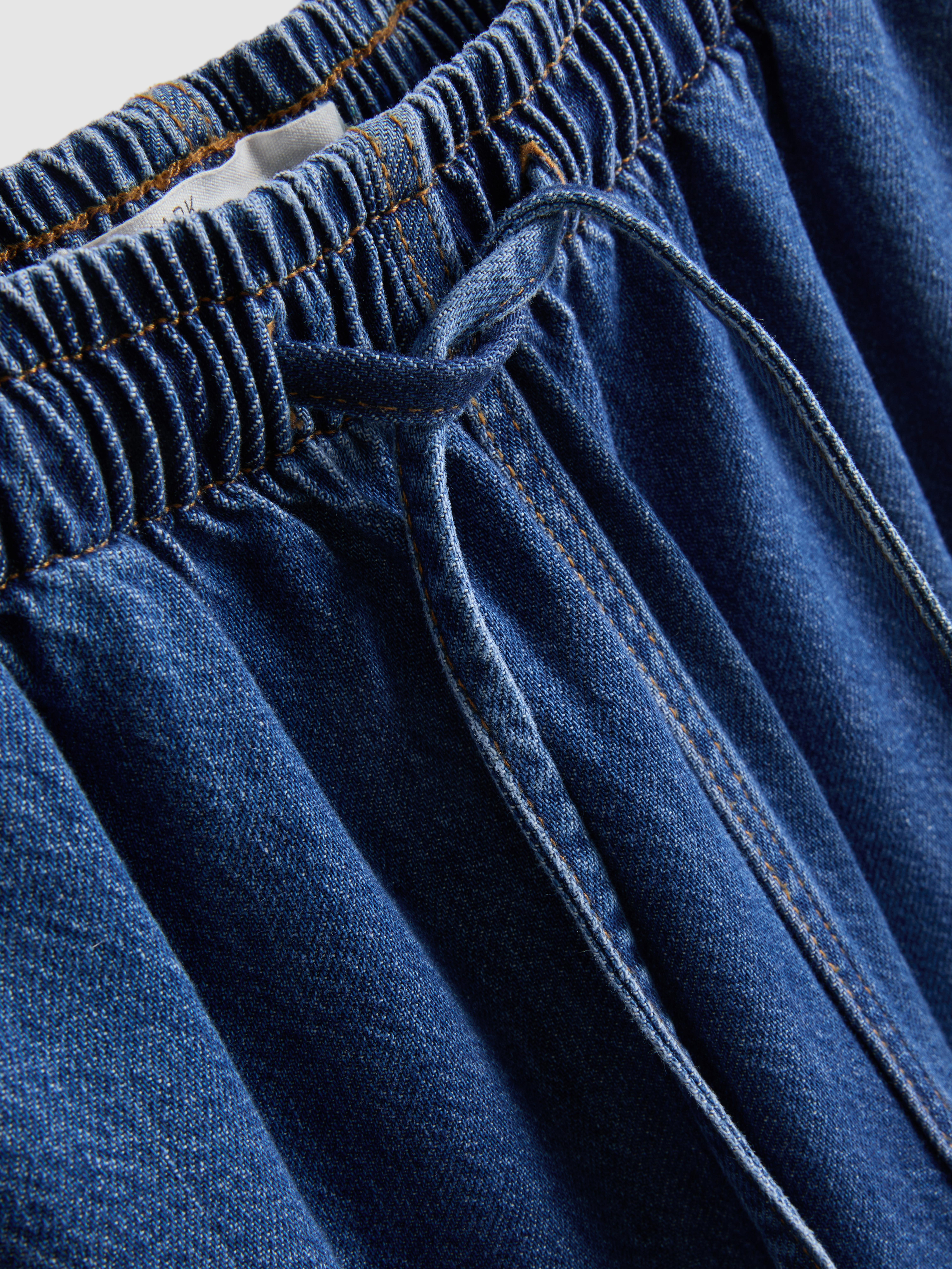 Cotton Denim Tapered Jogger Jeans