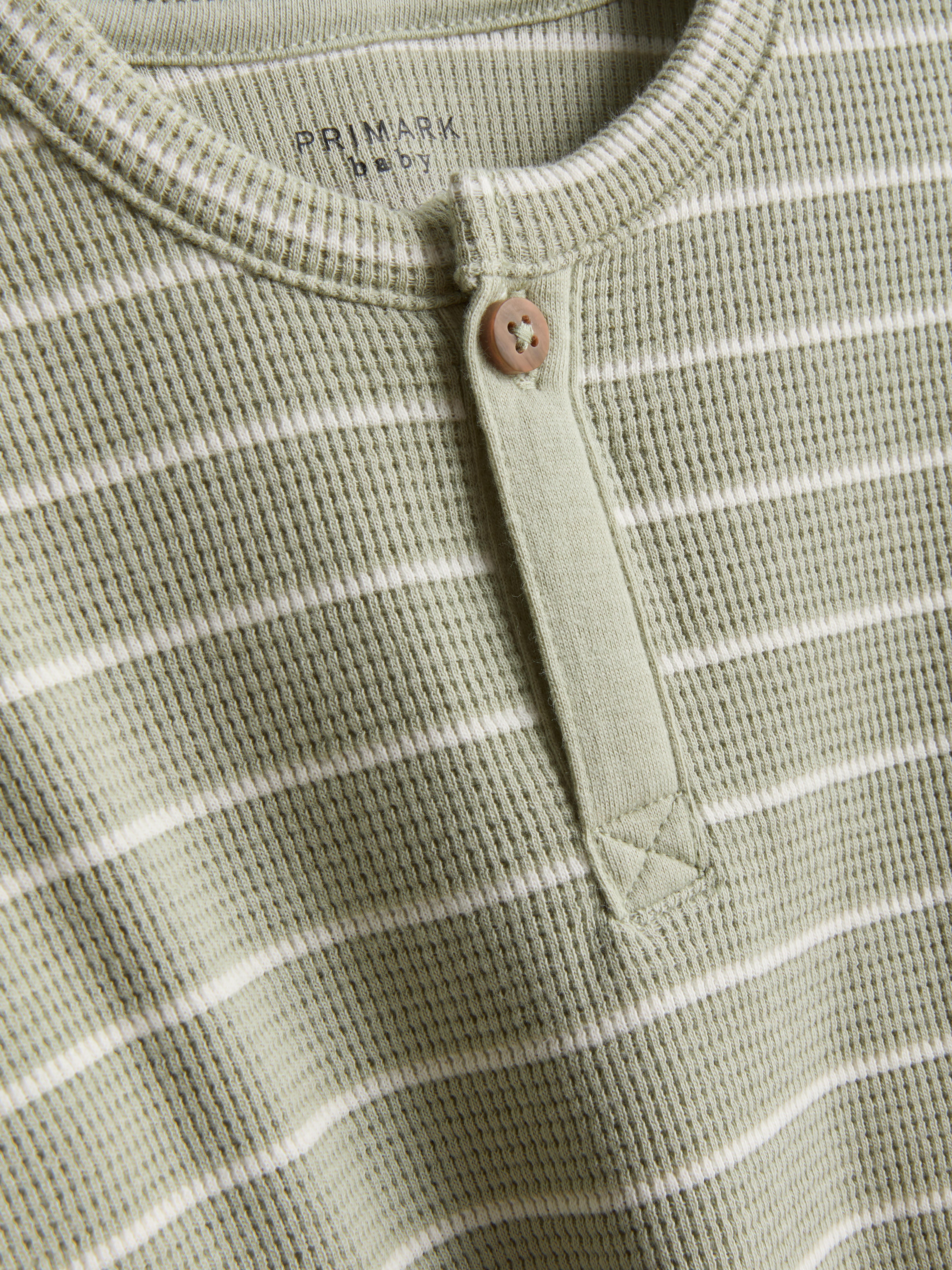 0-36mths | Waffle Textured Henley Top and Leggings Set