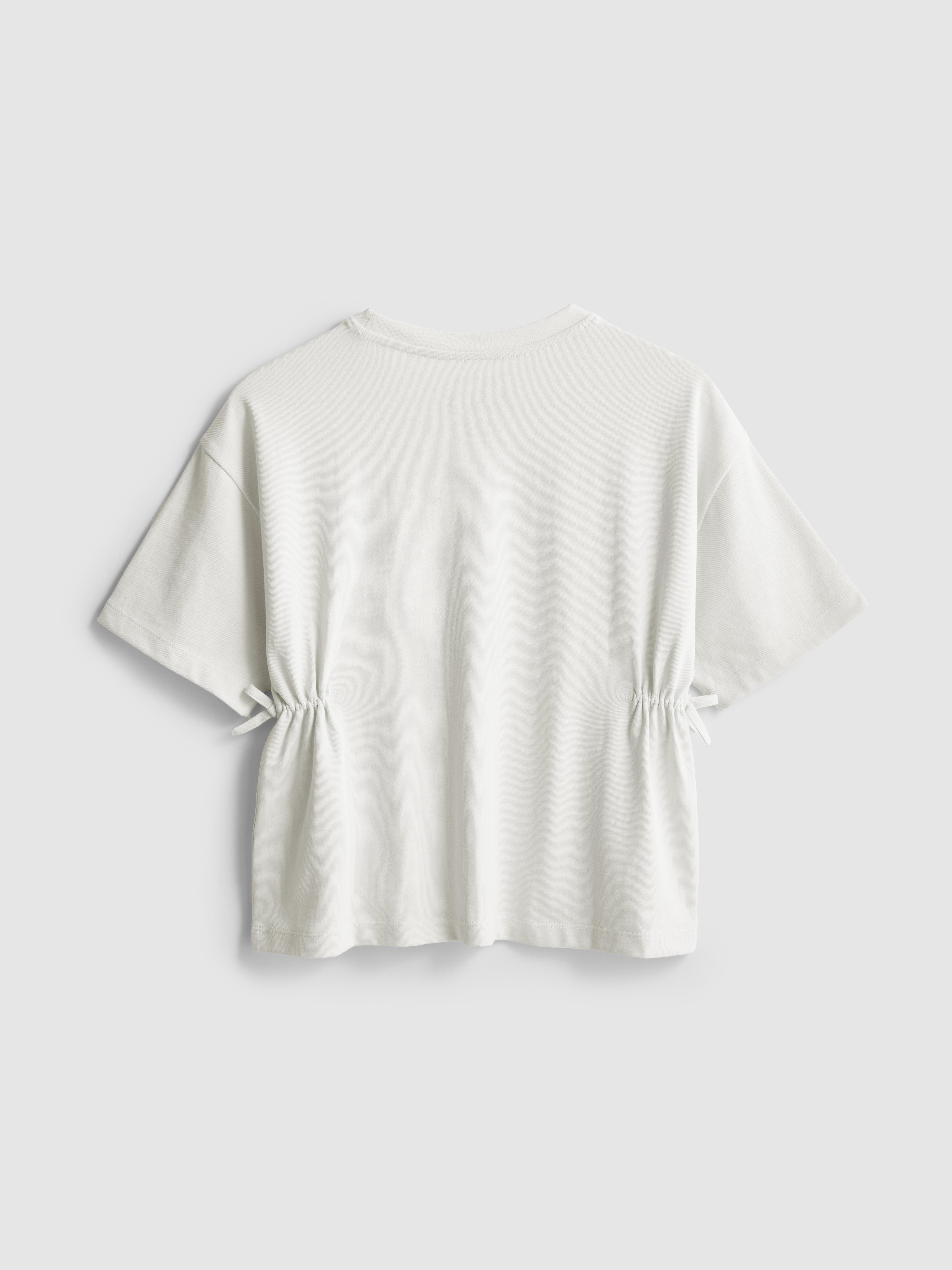 Girls Ivory 7-15yrs | Cinched T-Shirt