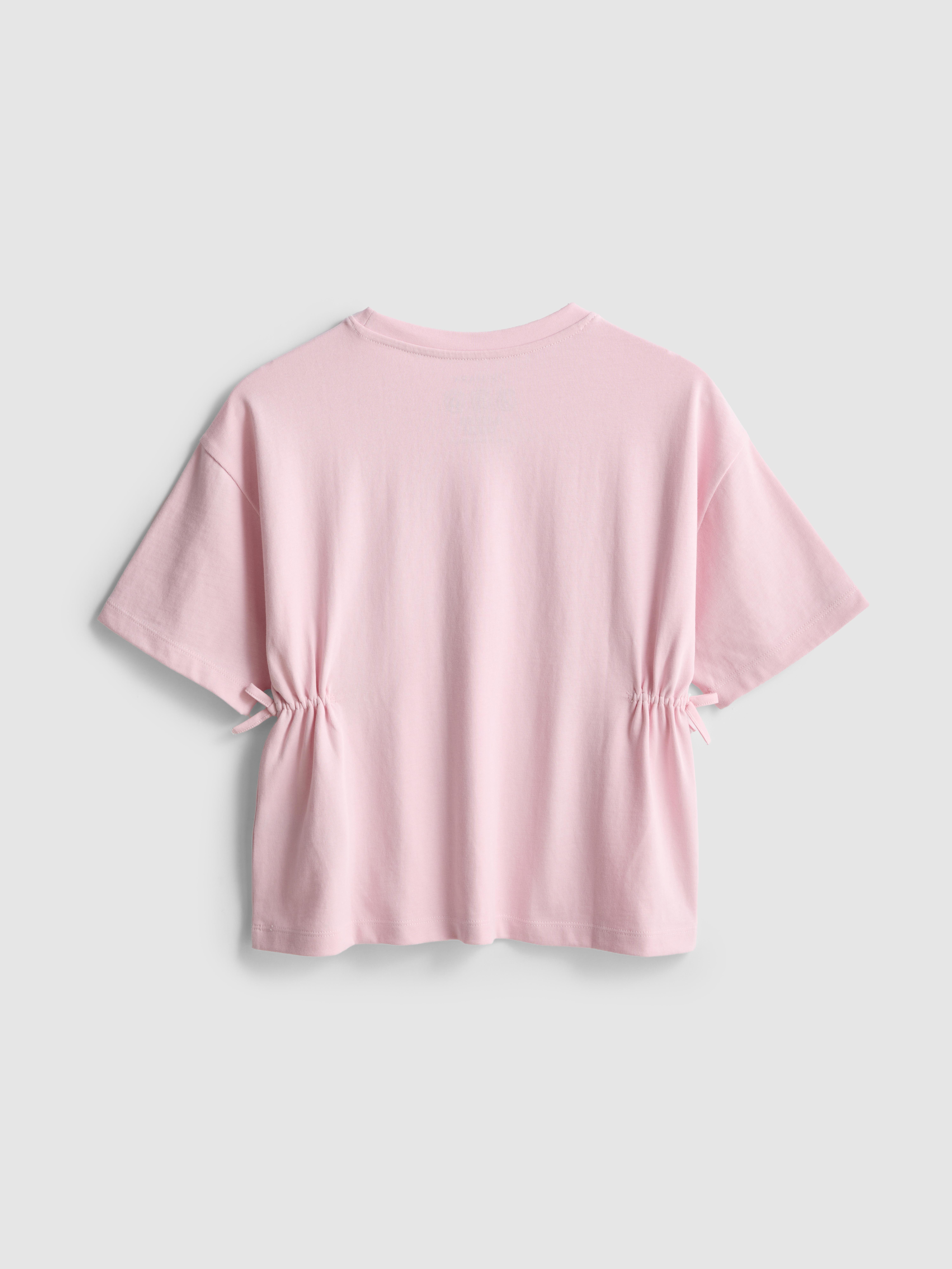 Girls Pink 7-15yrs | Cinched T-Shirt