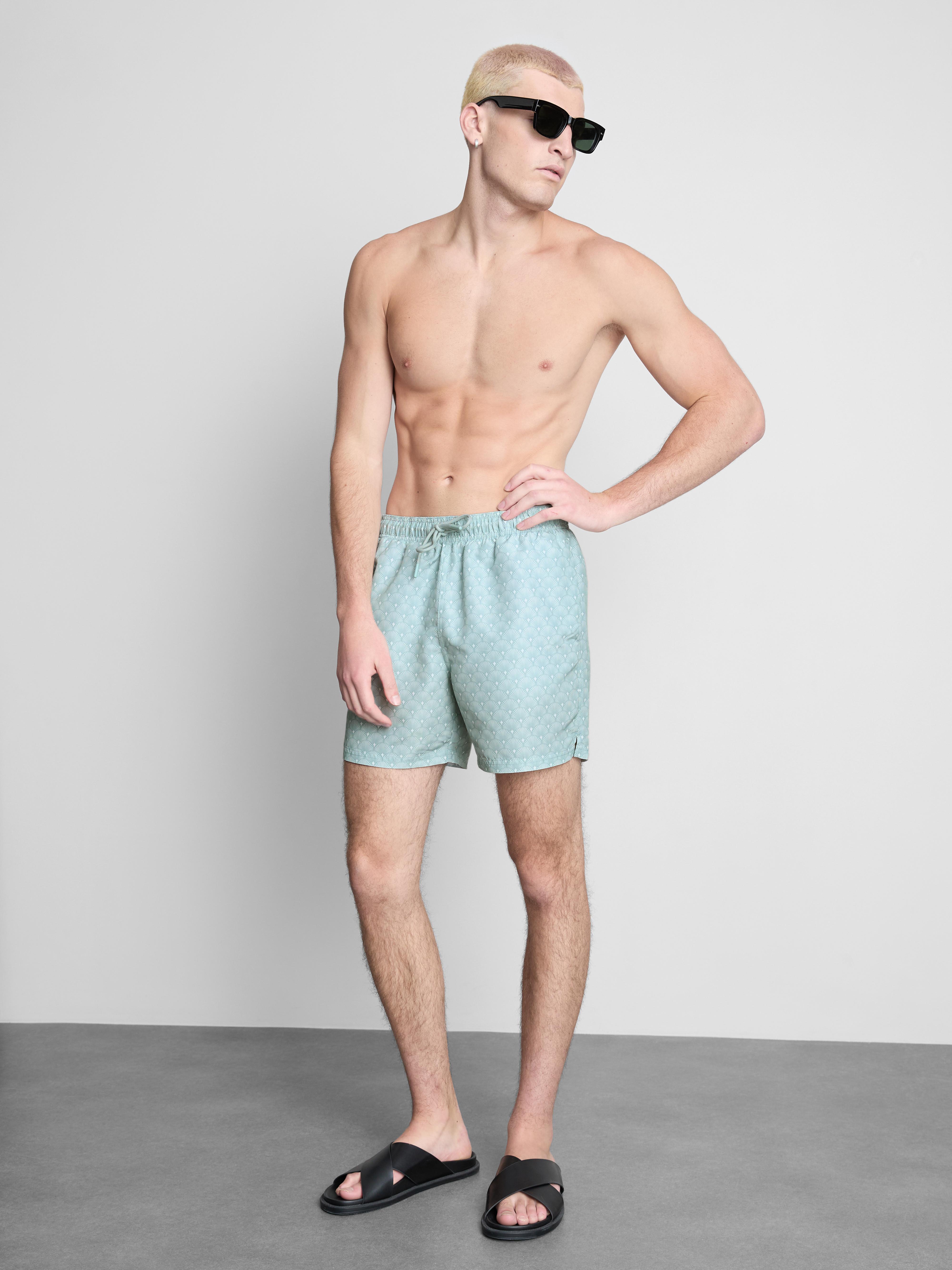 Geometric Fan Swimming Shorts