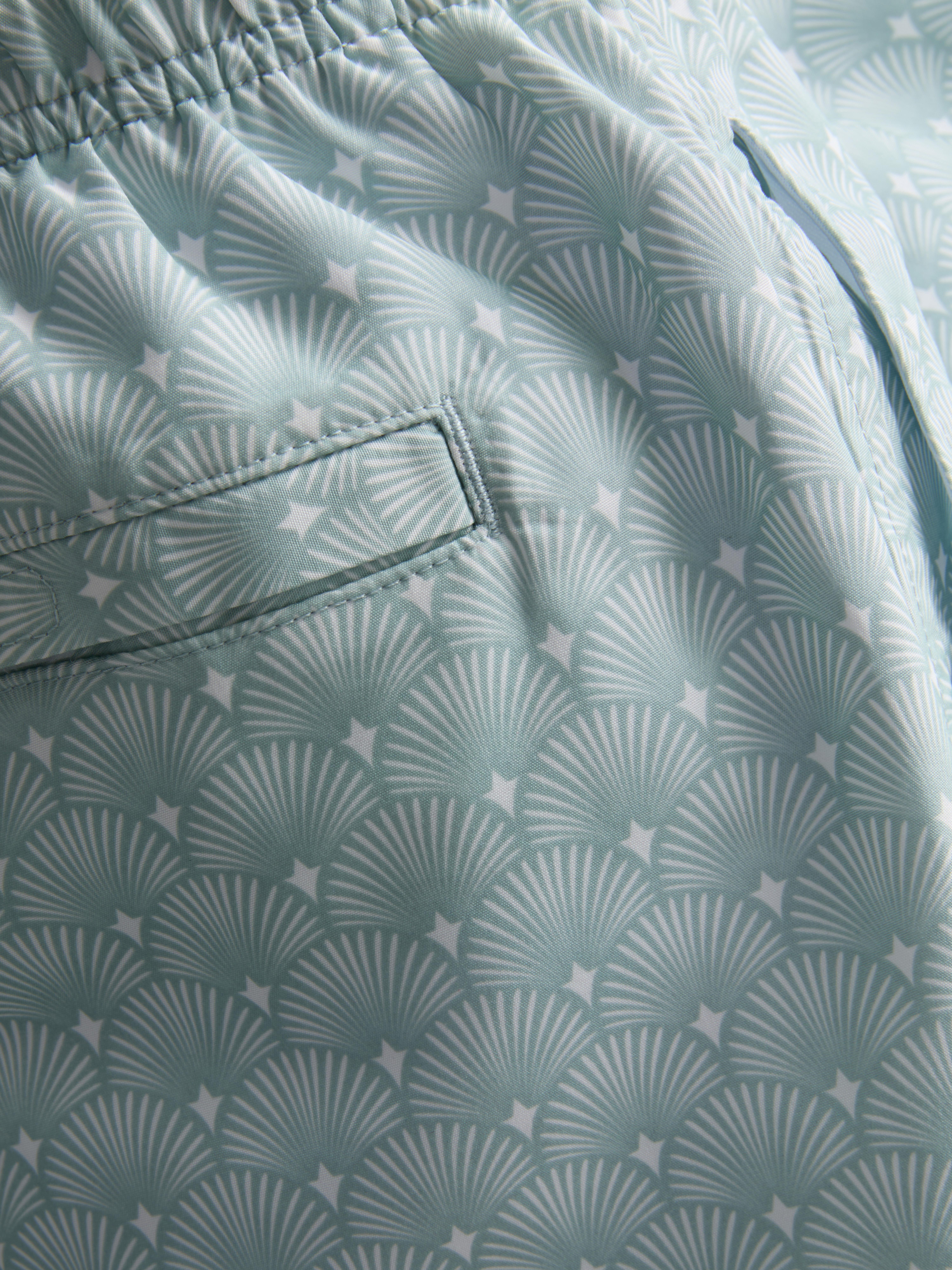 Geometric Fan Swimming Shorts