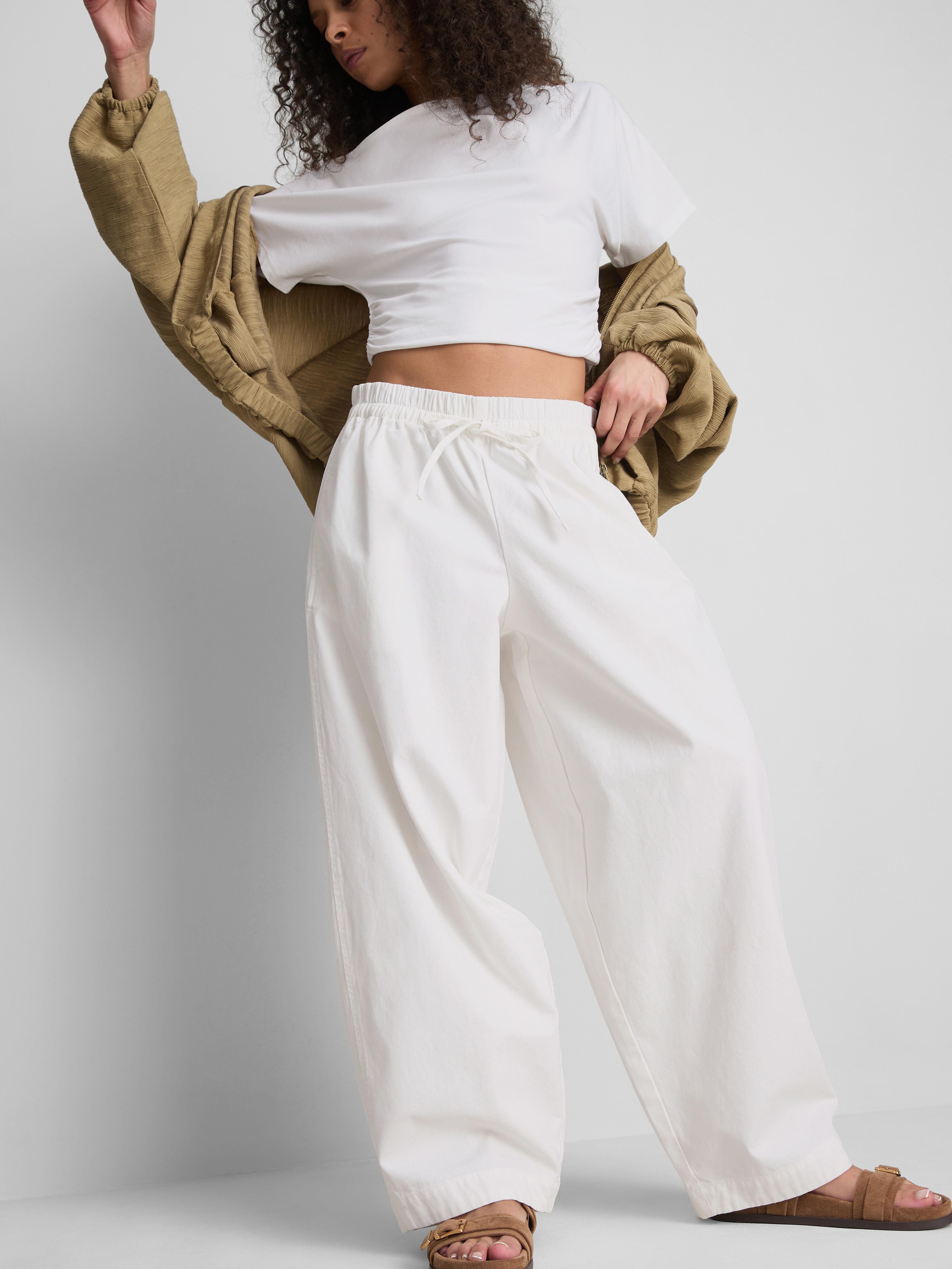 Casual Barrel Leg Trousers
