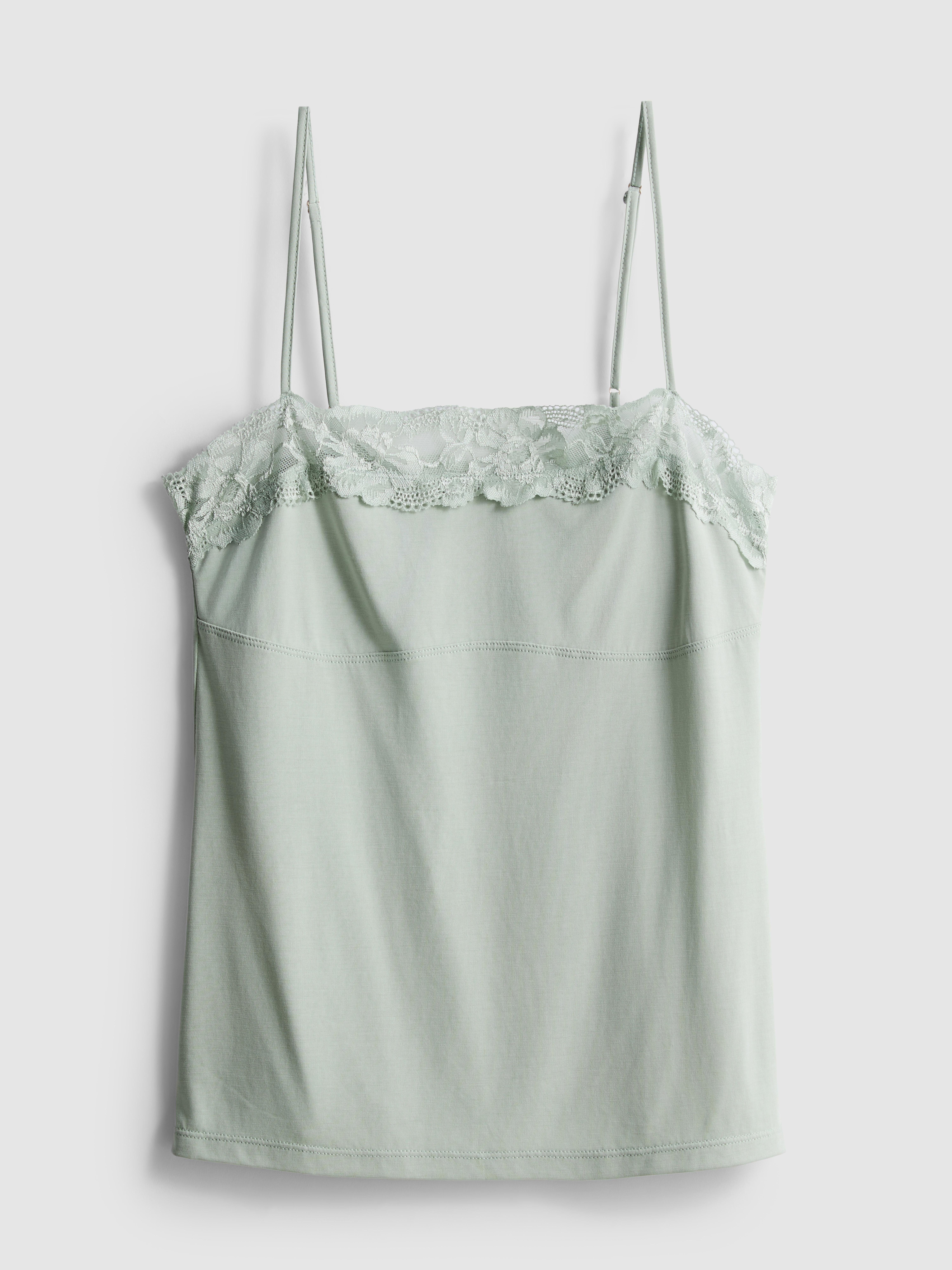Modal-Rich Lace-Trim Cami Top