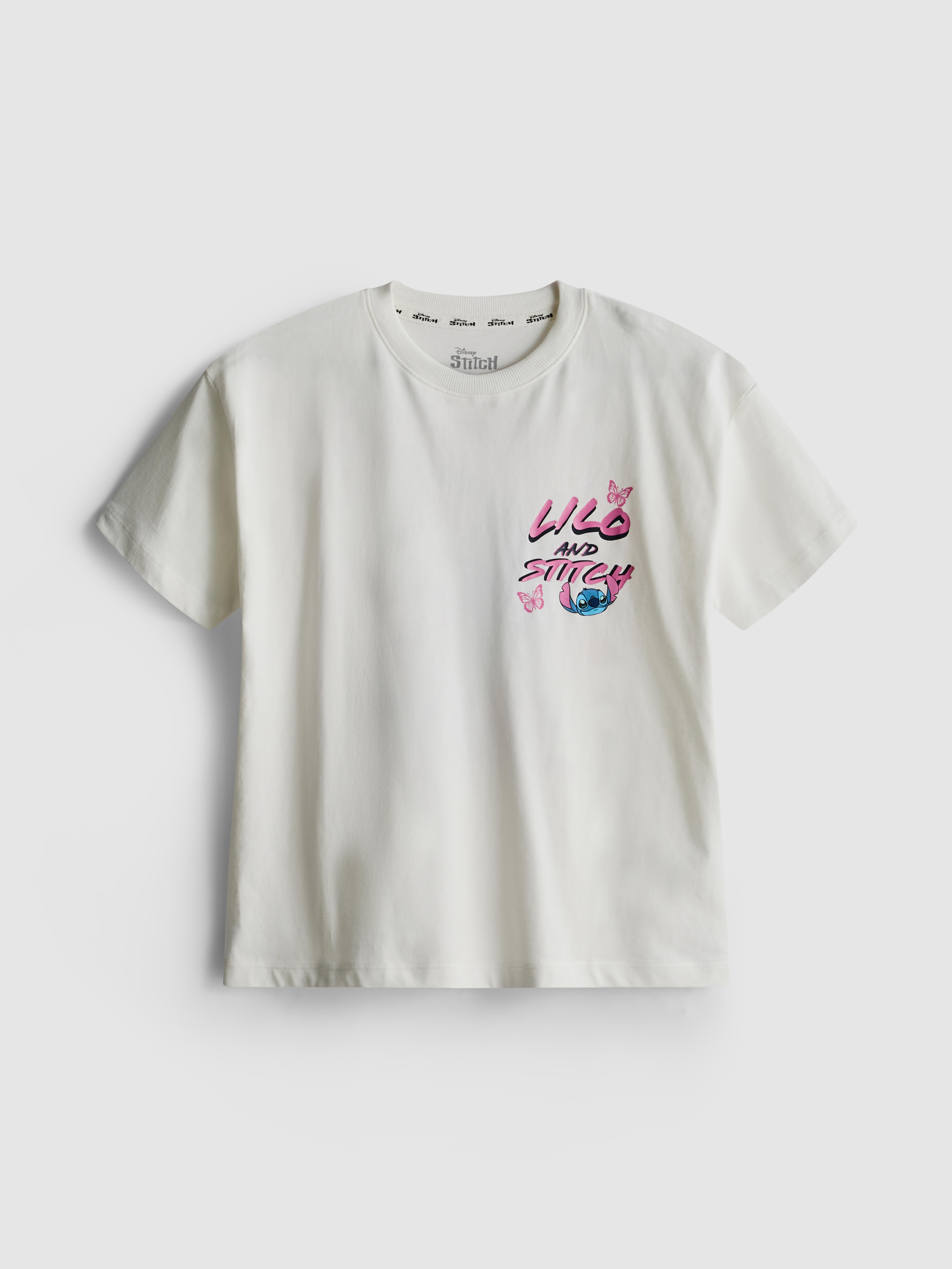 Girls White 7-15yrs | Disney’s Stitch T-Shirt
