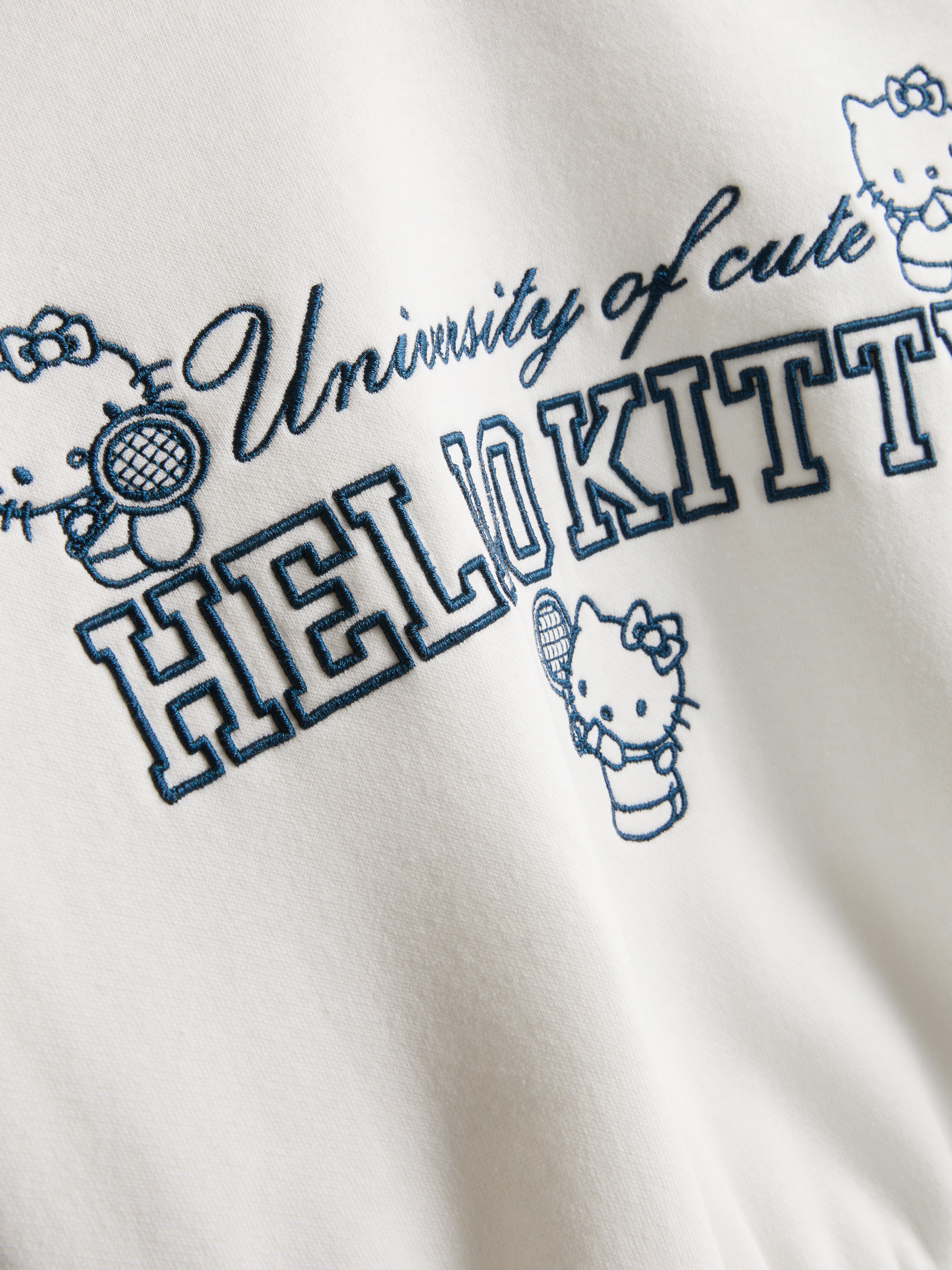 7-15yrs | Hello Kitty Zip-Up Embroidered Hoodie