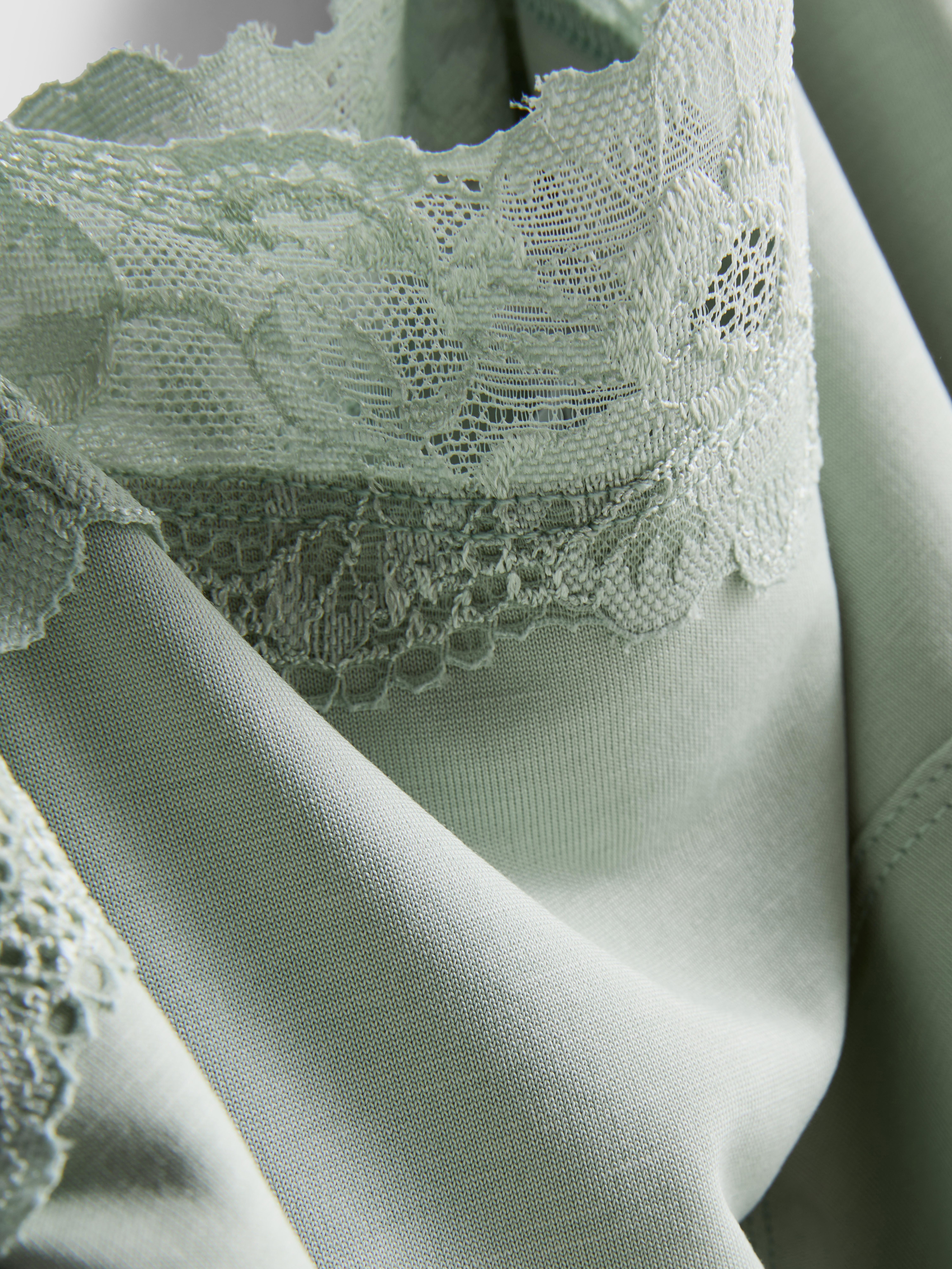 Modal-Rich Lace-Trim Slip Dress