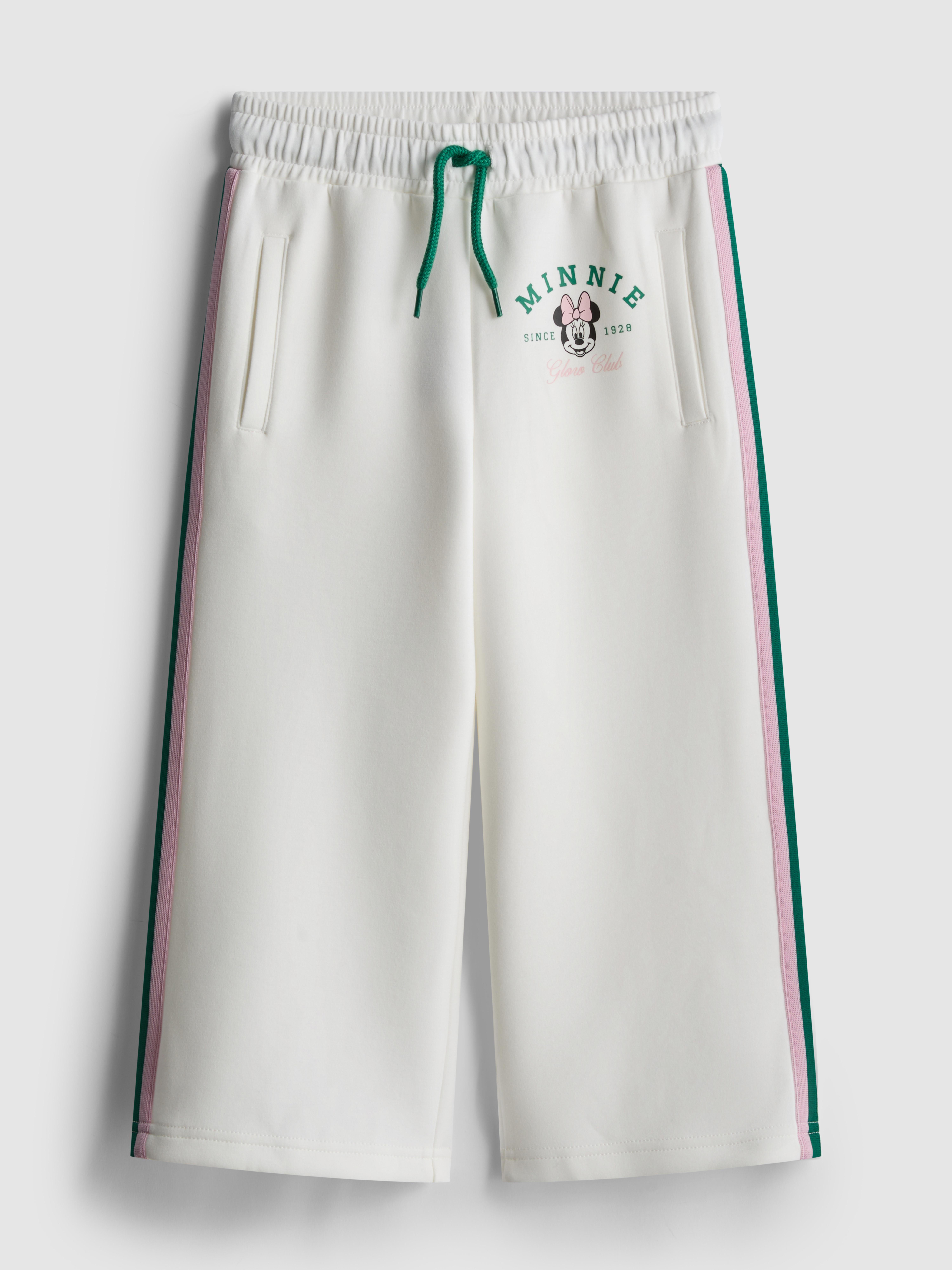 Girls Ivory 1.5-8yrs | Disney’s Minnie Mouse Side Stripe Joggers