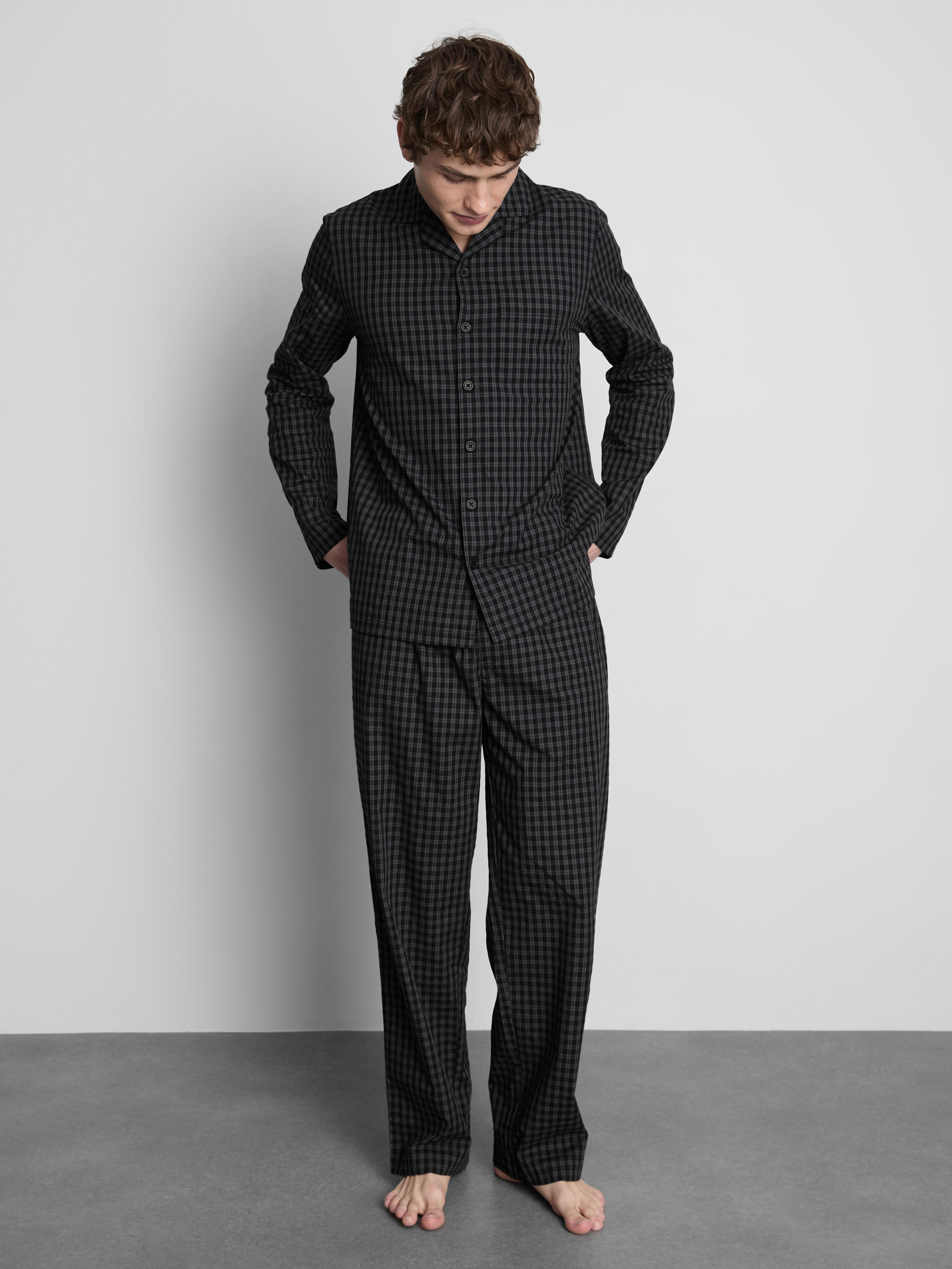 Check Poplin Long Pyjamas